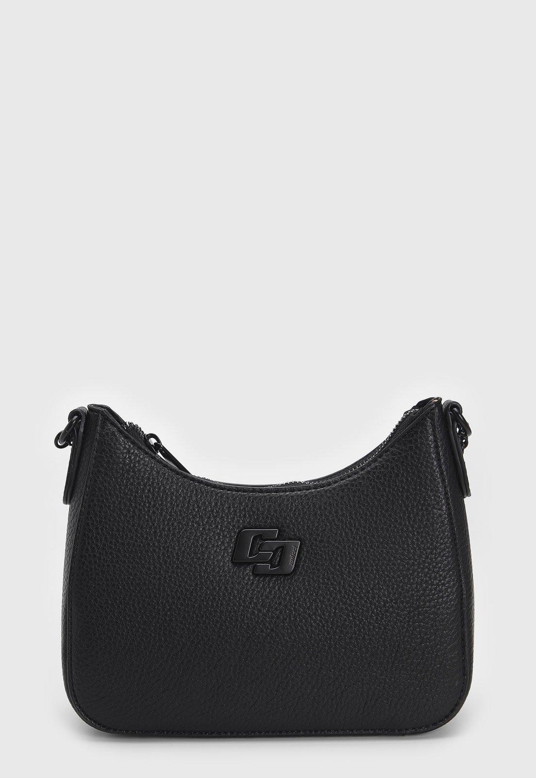 Bolsa Tiracolo Colcci Logo Preta