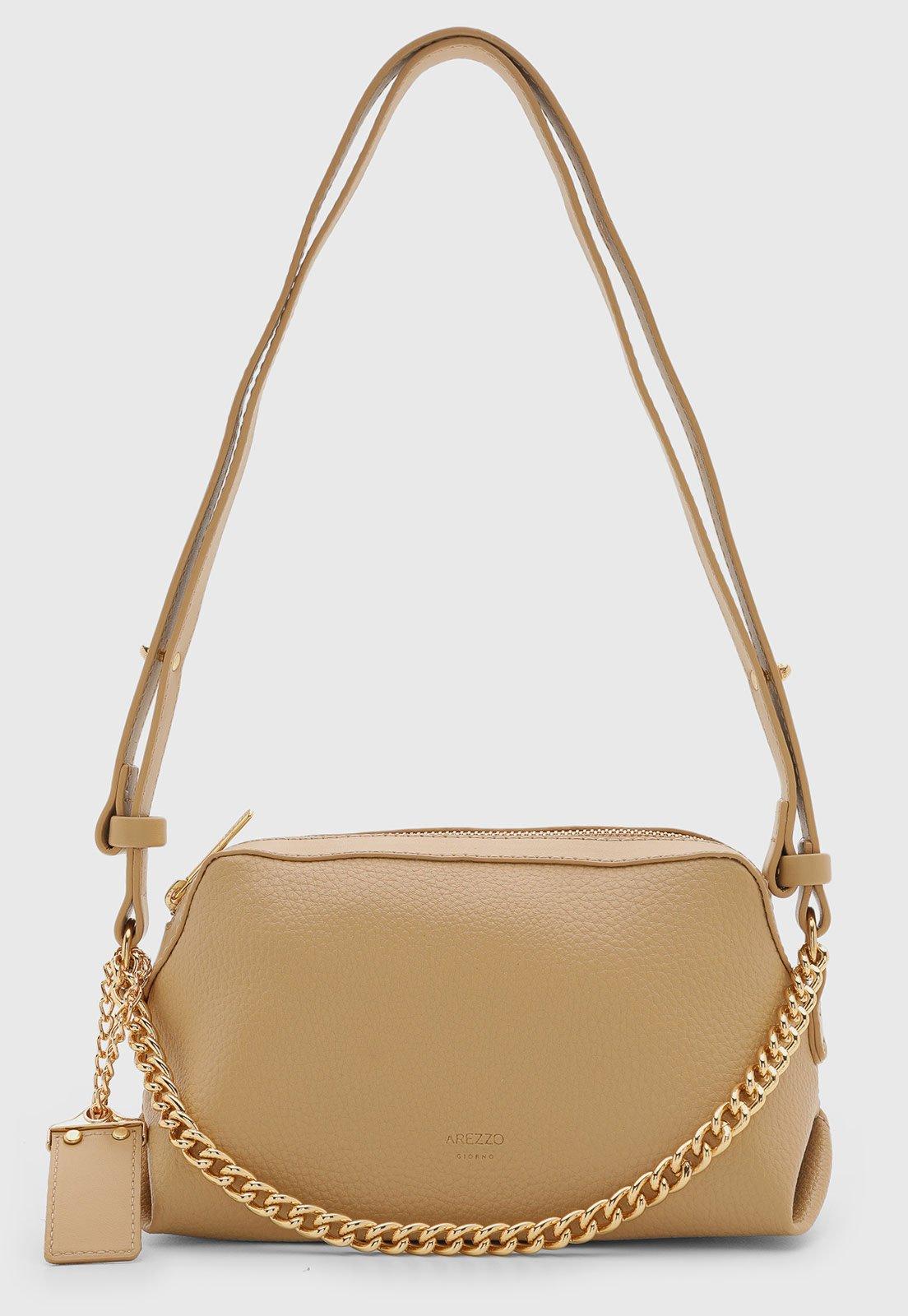 Bolsa Feminina Arezzo Corrente Texturizada Bege