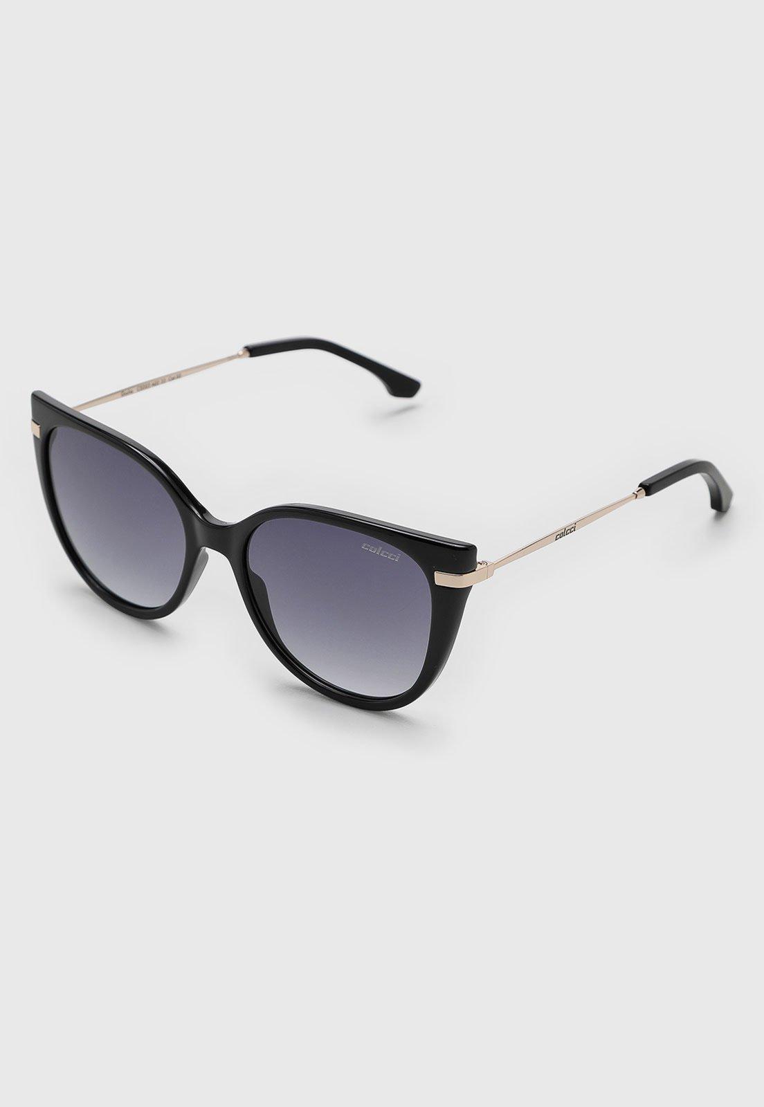 Óculos de Sol Feminino Colcci Detalhe Metal Preto