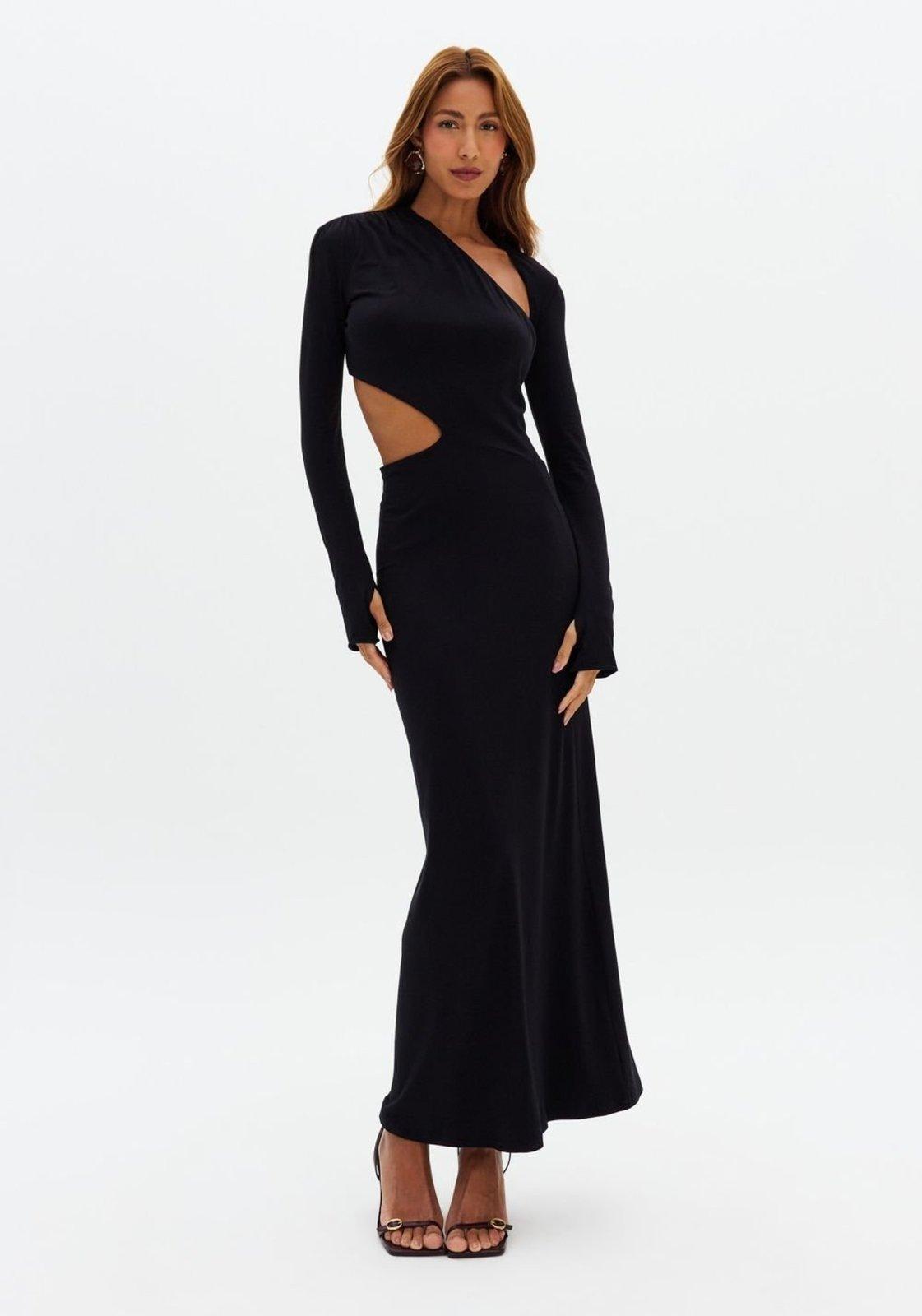 Vestido Longo Manga Longa Lança Perfume
