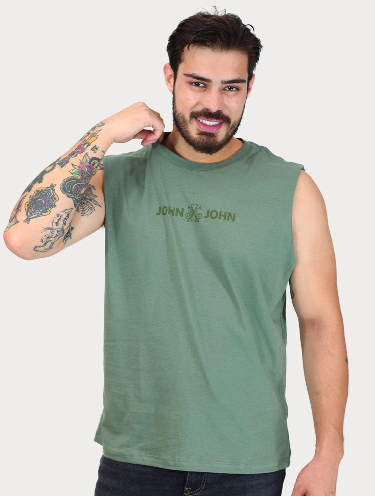 Regata John John Masculina Relaxed Fit Flat Verde Médio