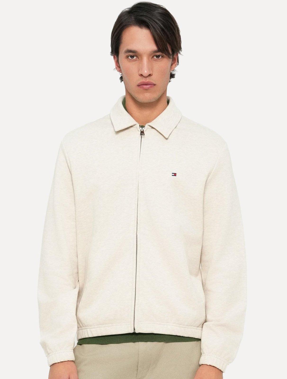 Moletom Tommy Hilfiger Masculino Essential Terry Ivy Zip-Thru Cáqui Claro