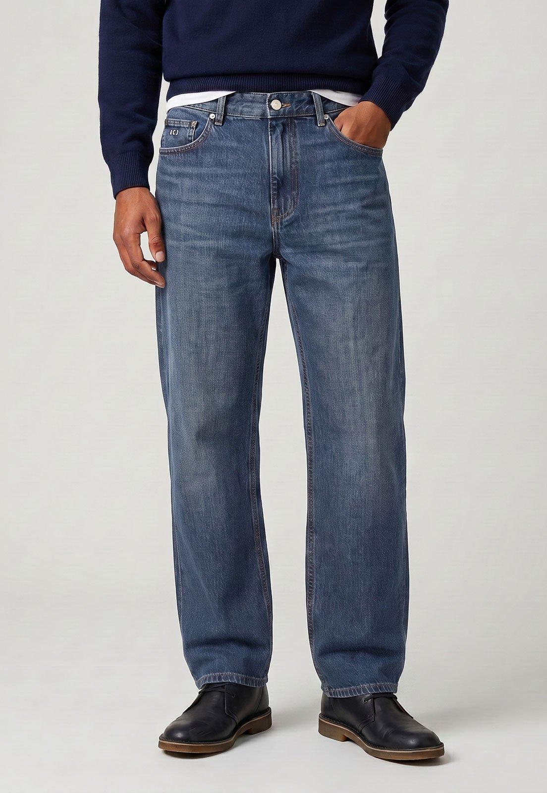 Calça Jeans Masculina Tommy Jeans Otis Reta Azul