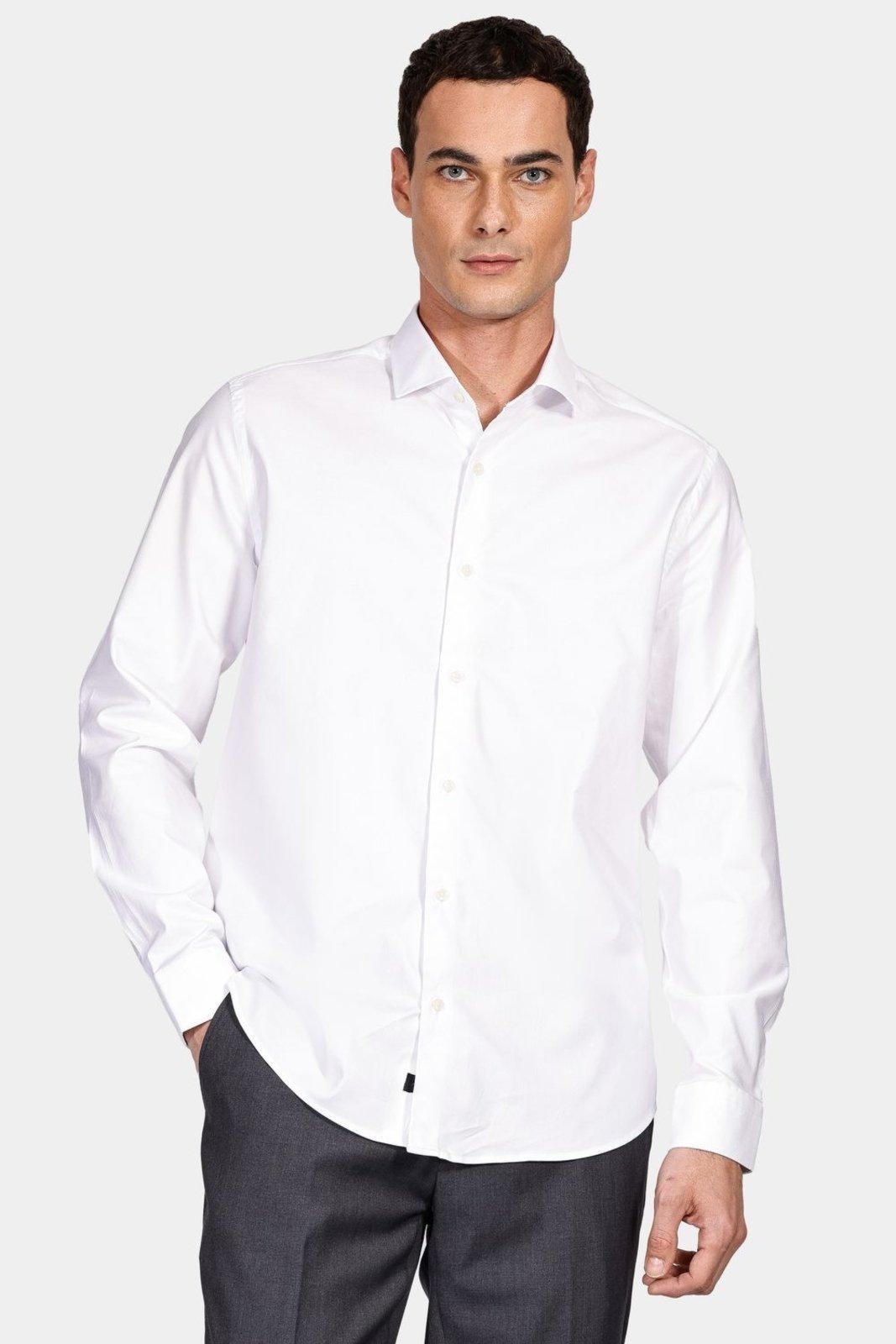 Camisa Aramis Manga Longa Slim Sarja Pima Stretch Branco