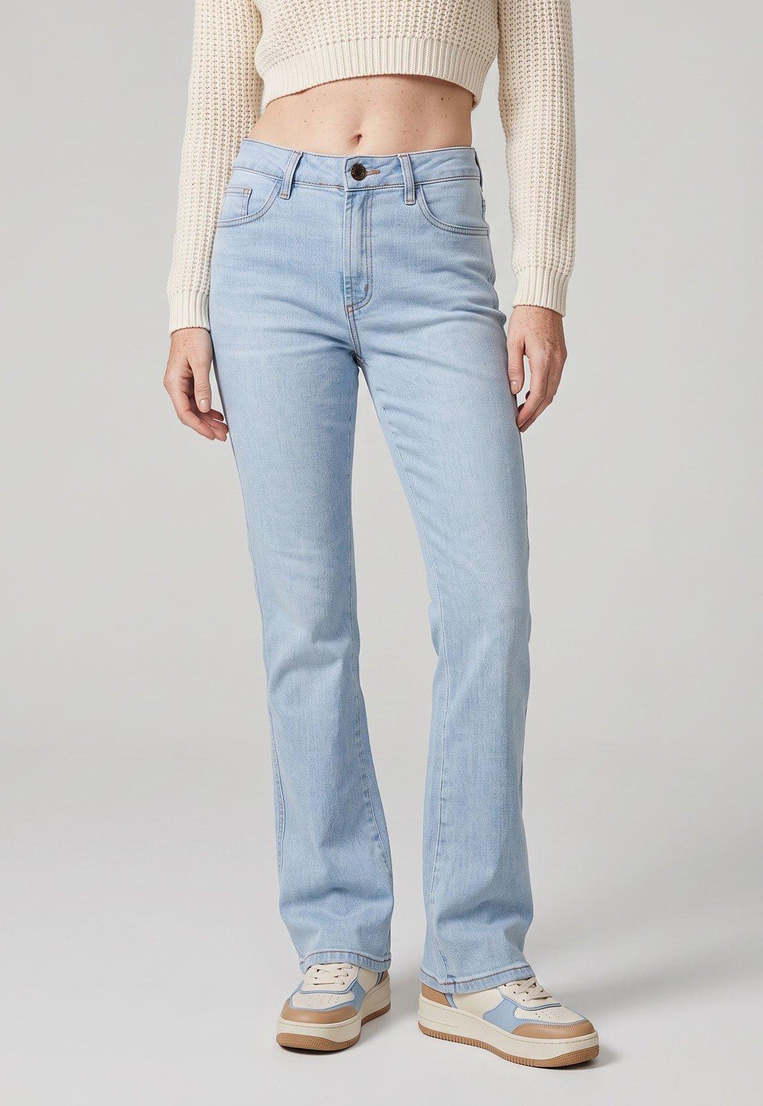 Calça Jeans Feminina Lança Perfume Hera Boot Cut Azul Claro