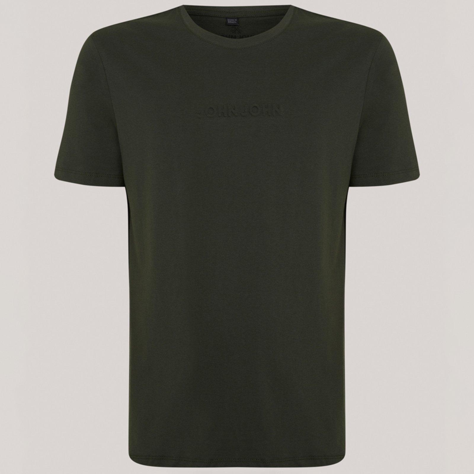 Camiseta John John Regular Embossed In25 Verde Masculino