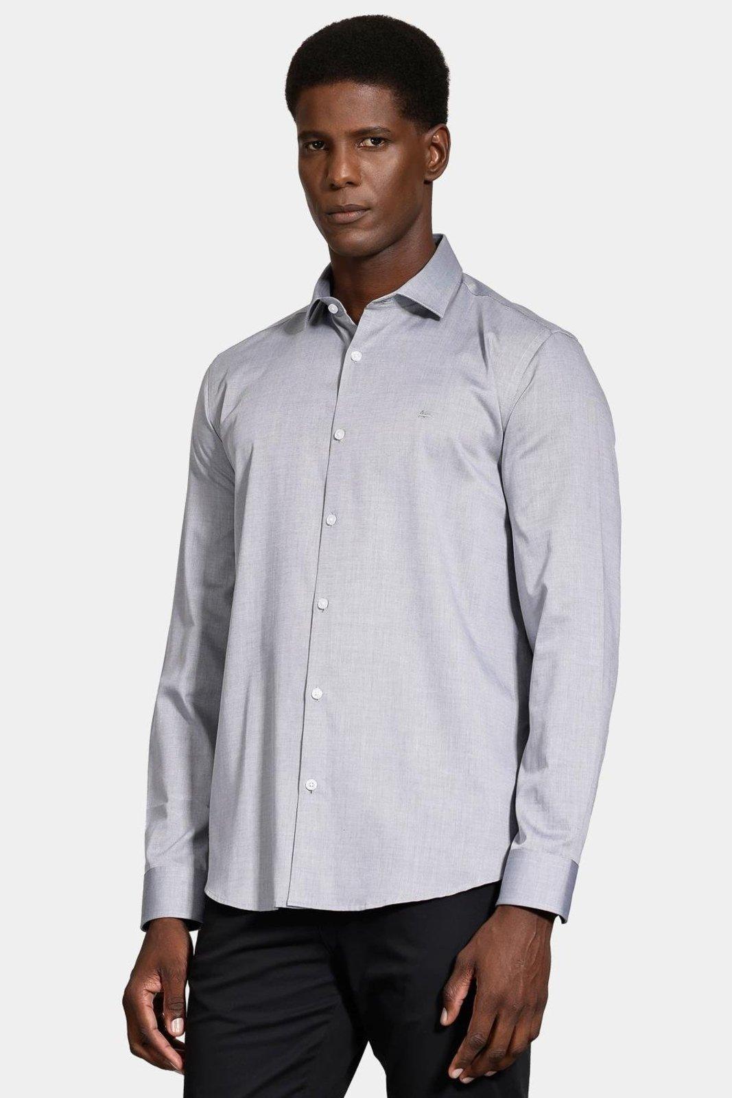 Camisa Aramis Manga Longa Tricoline Maquineta Marinho