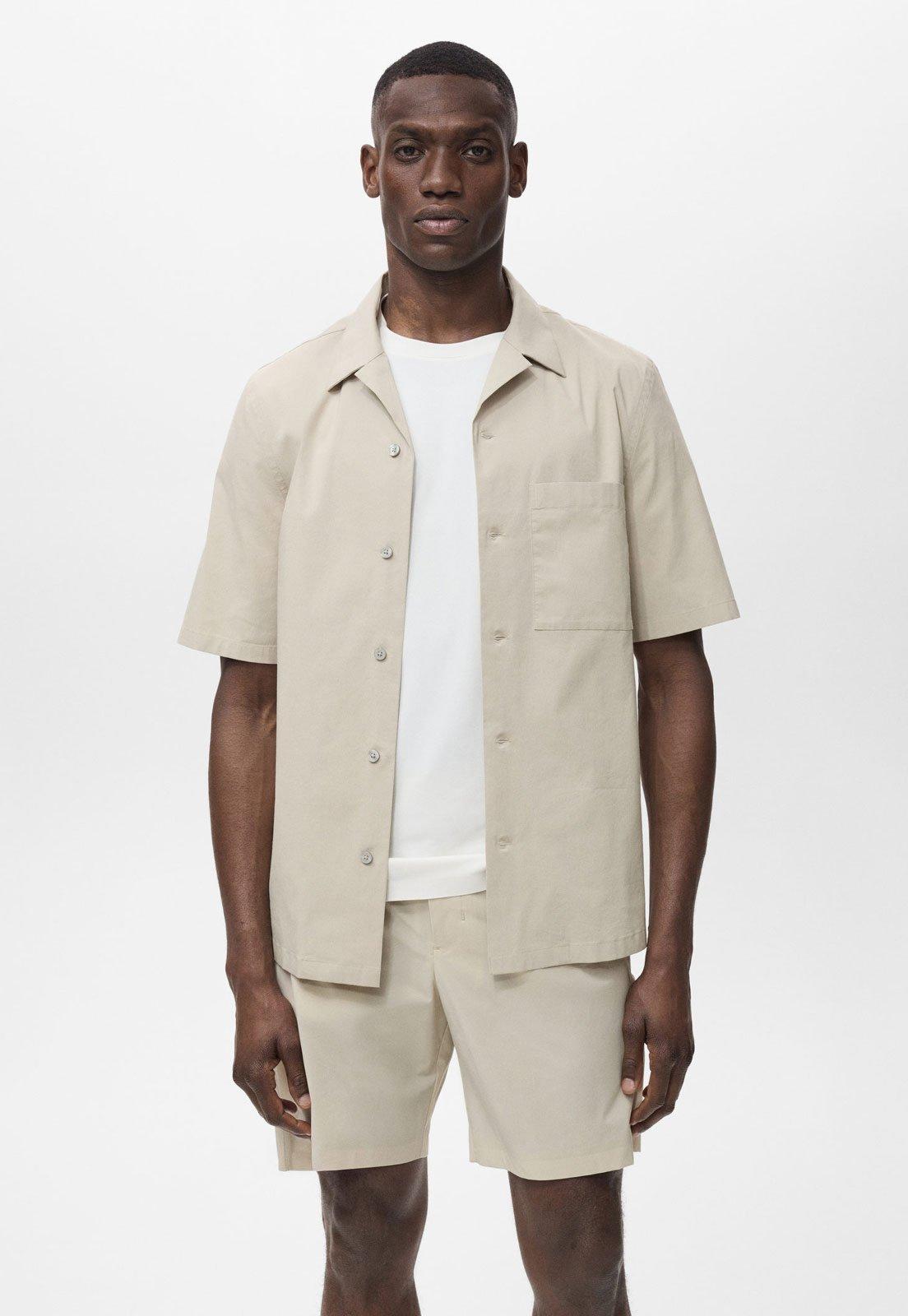 Camisa Masculina Mango Max Bege