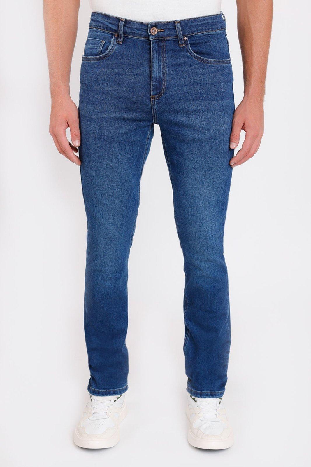 Calça Aramis Jeans Slim Medium Blue Dirty Azul Médio