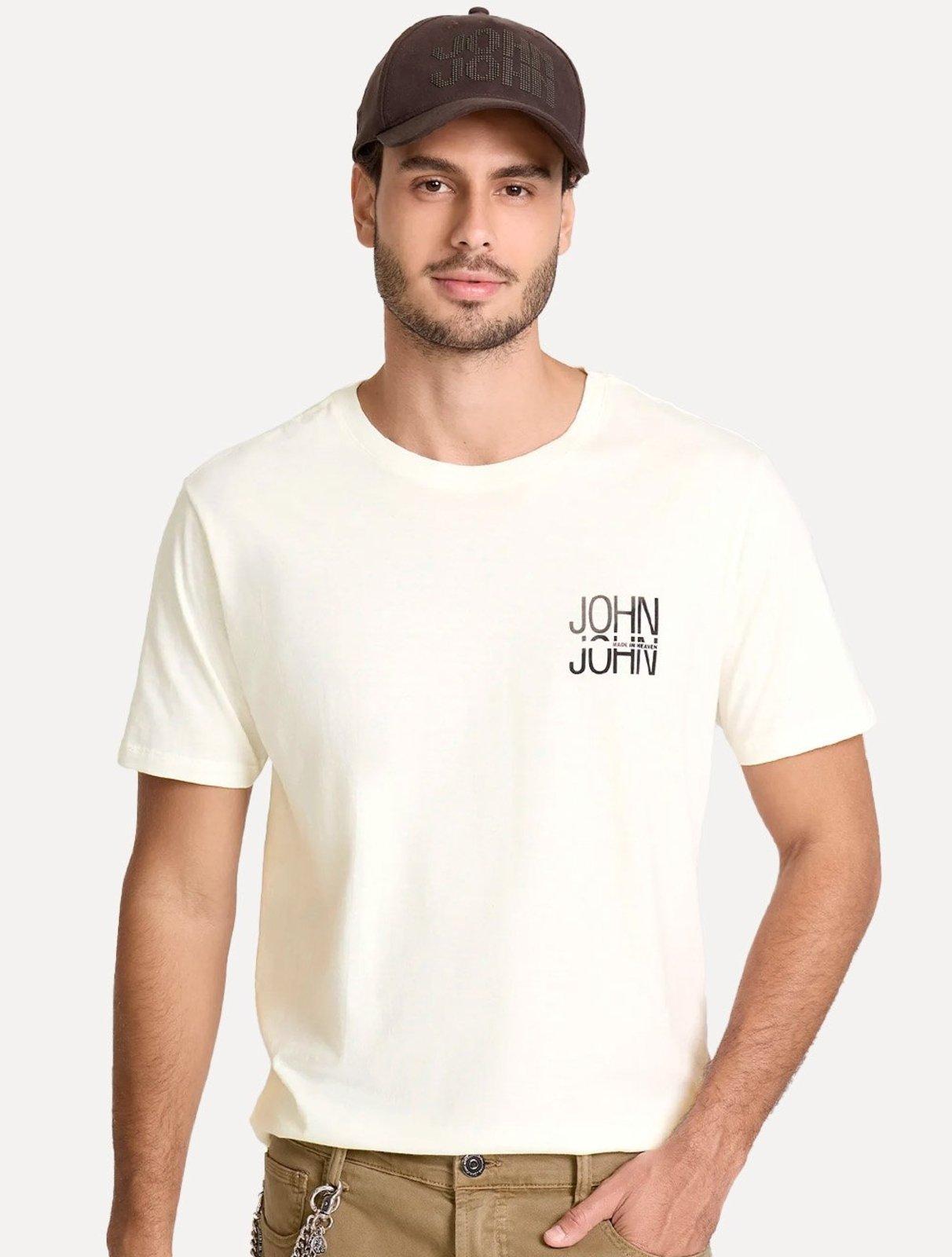 Camiseta John John Masculina Regular Fit Air Off White