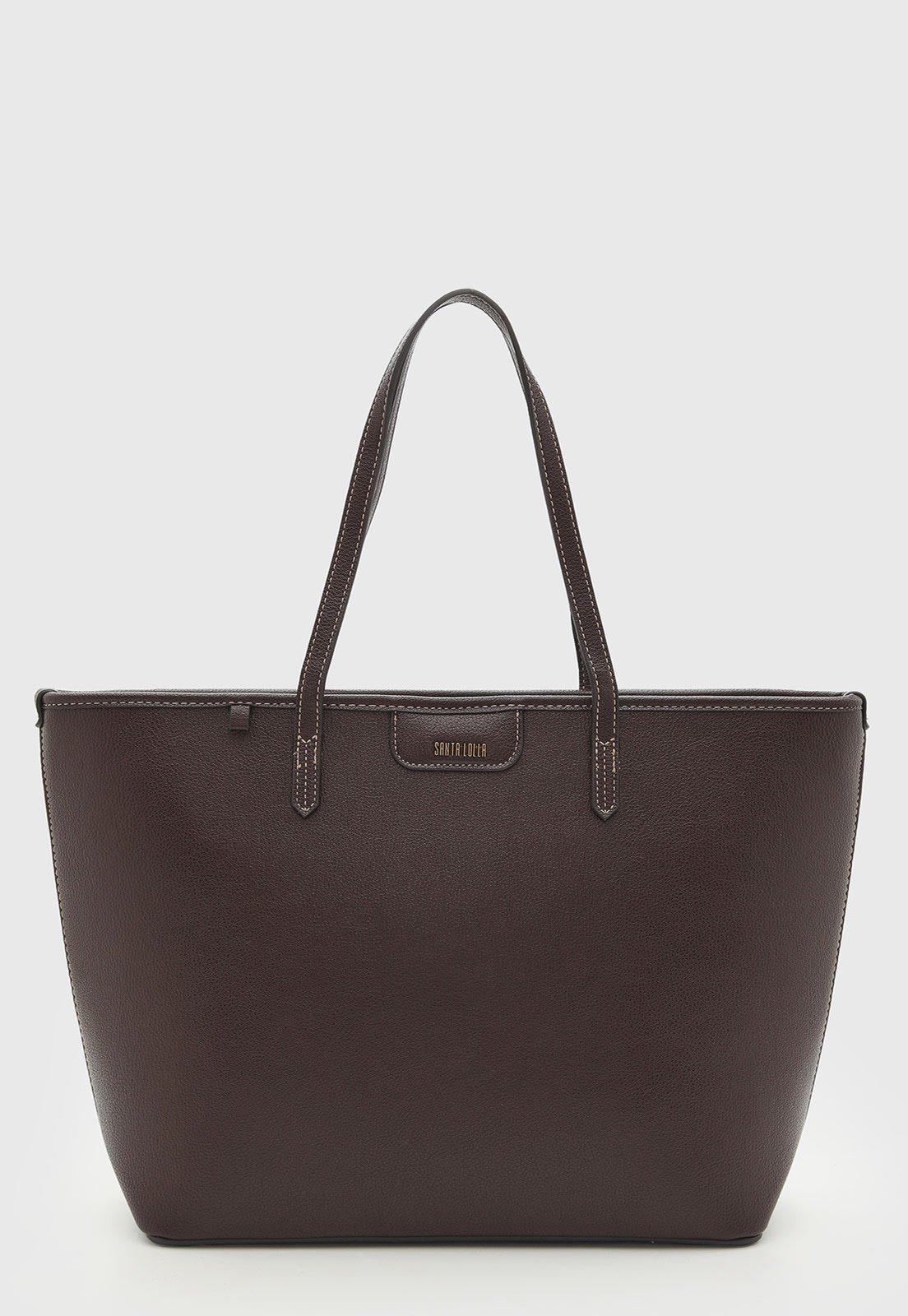 Bolsa Feminina Santa Lolla Estruturada Marrom Escuro