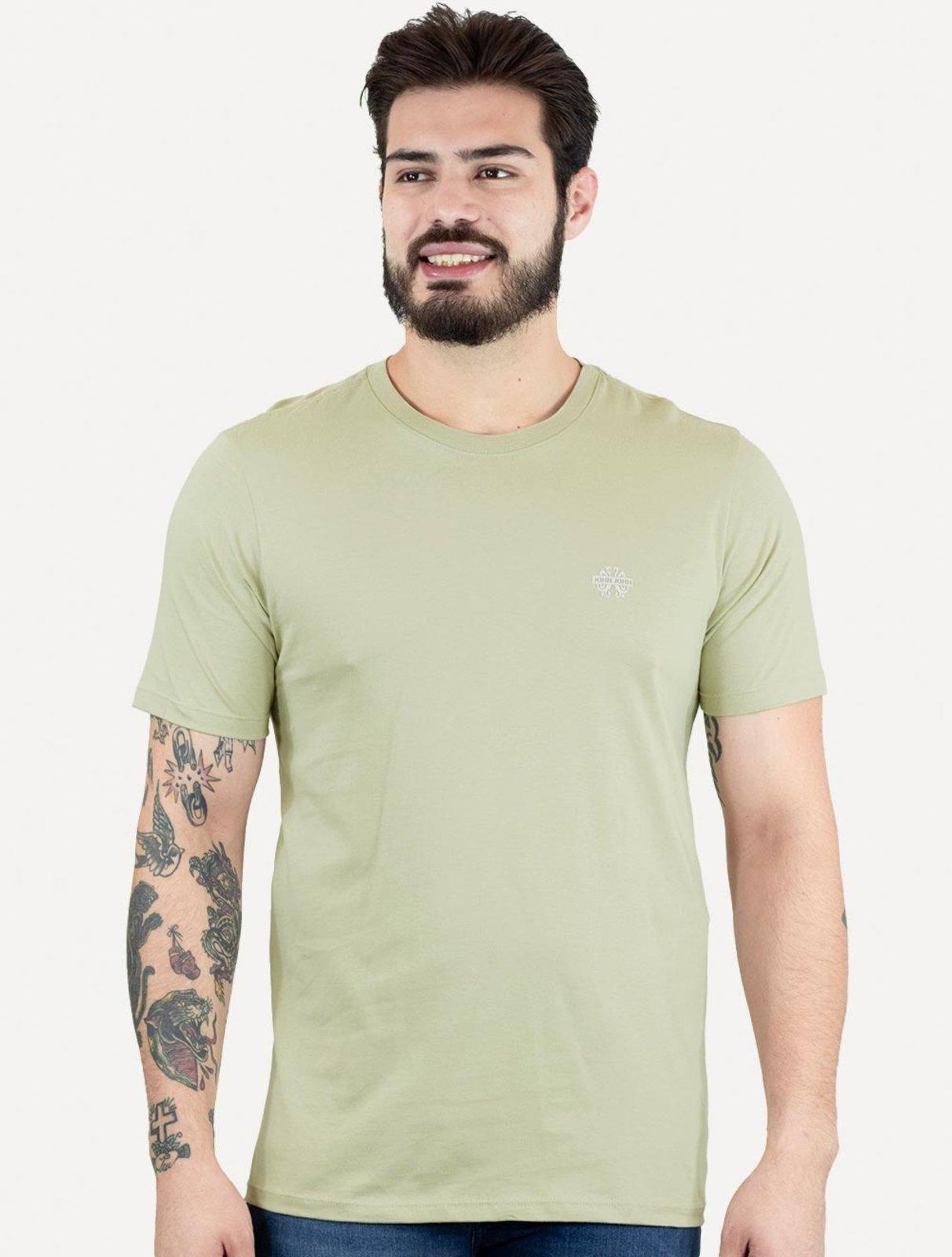 Camiseta John John Masculina Rubber Key Transfer Cáqui Claro