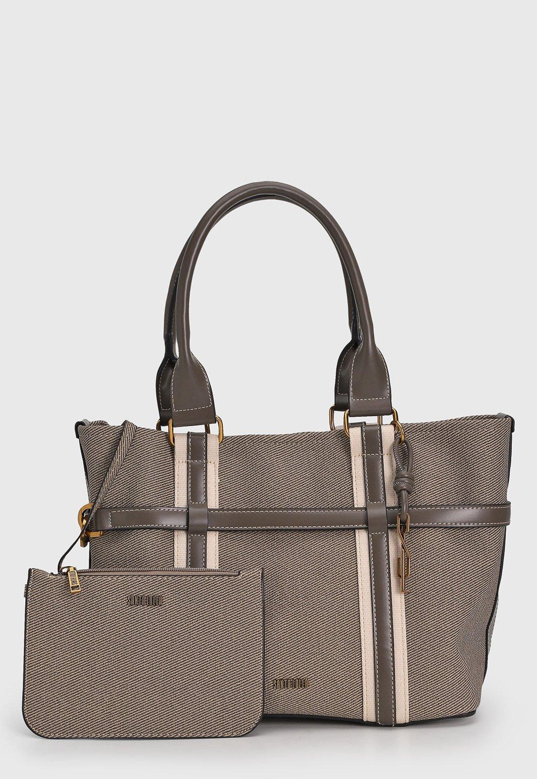 Bolsa Santa Lolla Estruturada com Necessaire Marrom