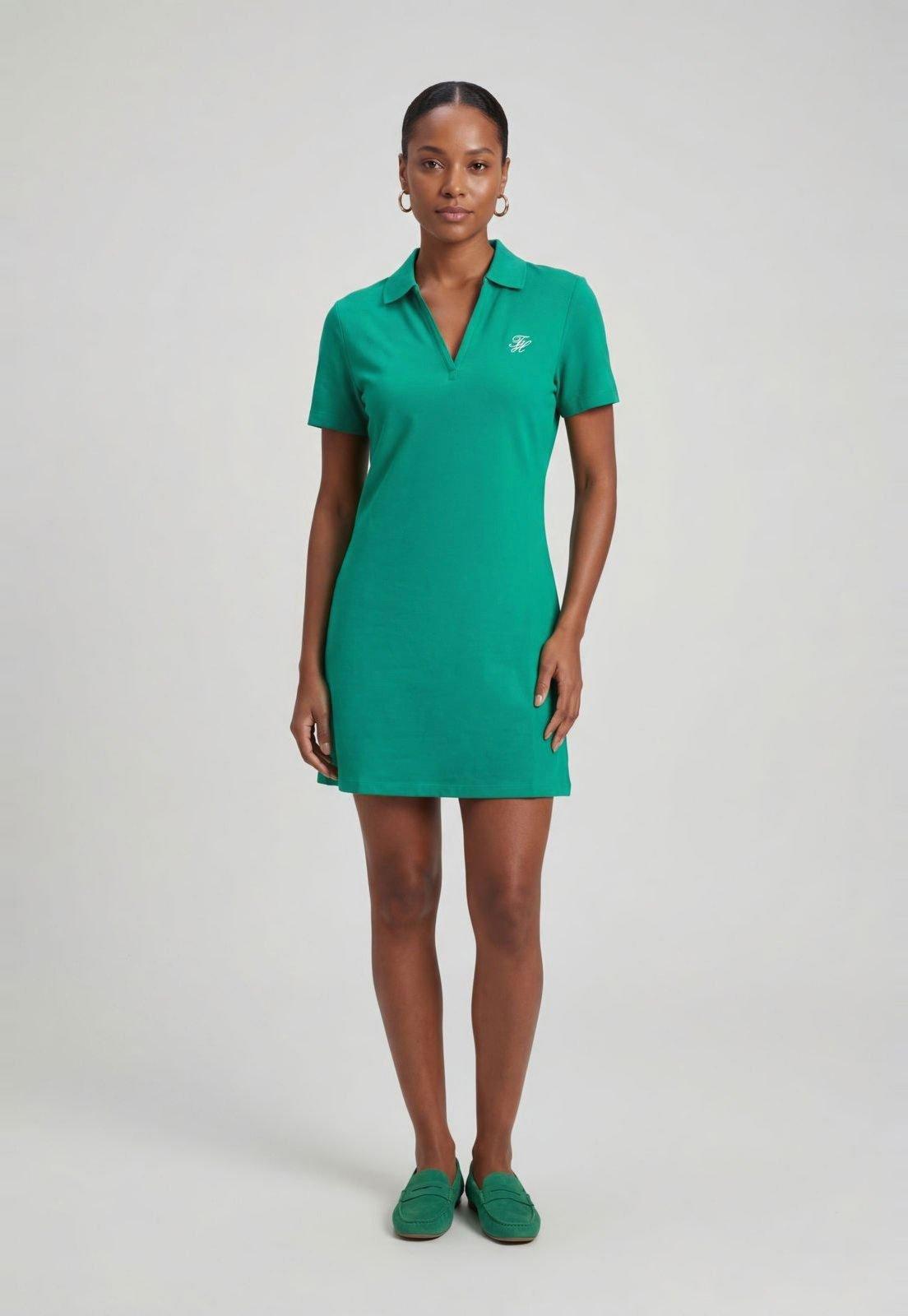 Vestido Polo Feminino Tommy Hilfiger Verde