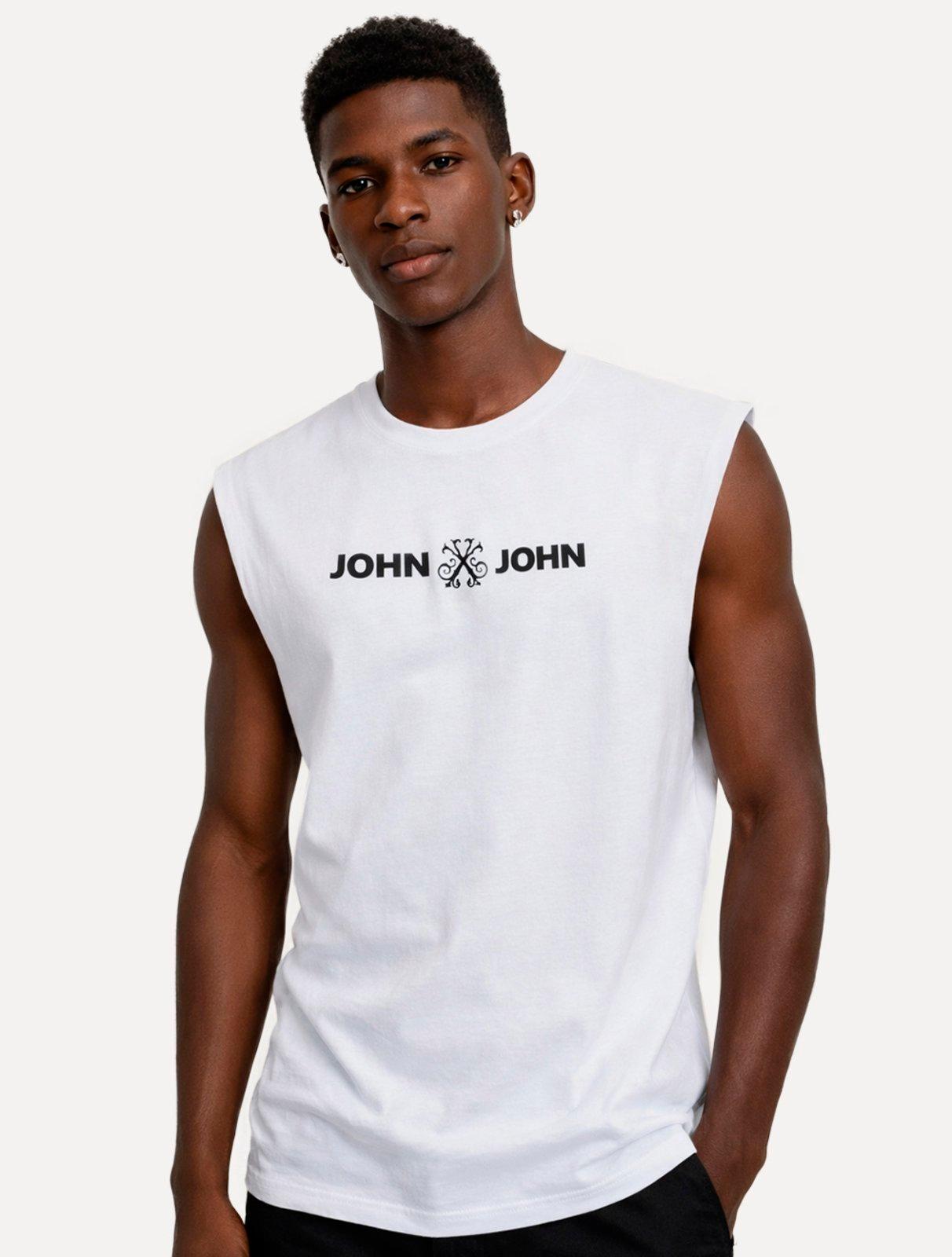 Regata John John Masculina Relaxed Fit Flat Branco