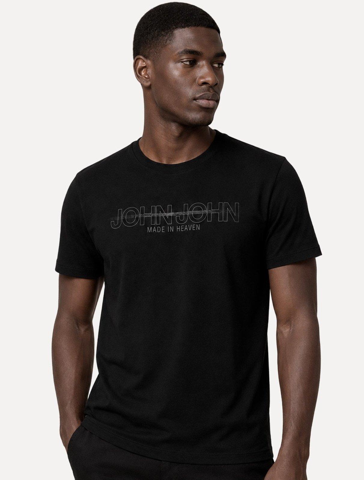 Camiseta John John Masculina Classic Fit Star Preto