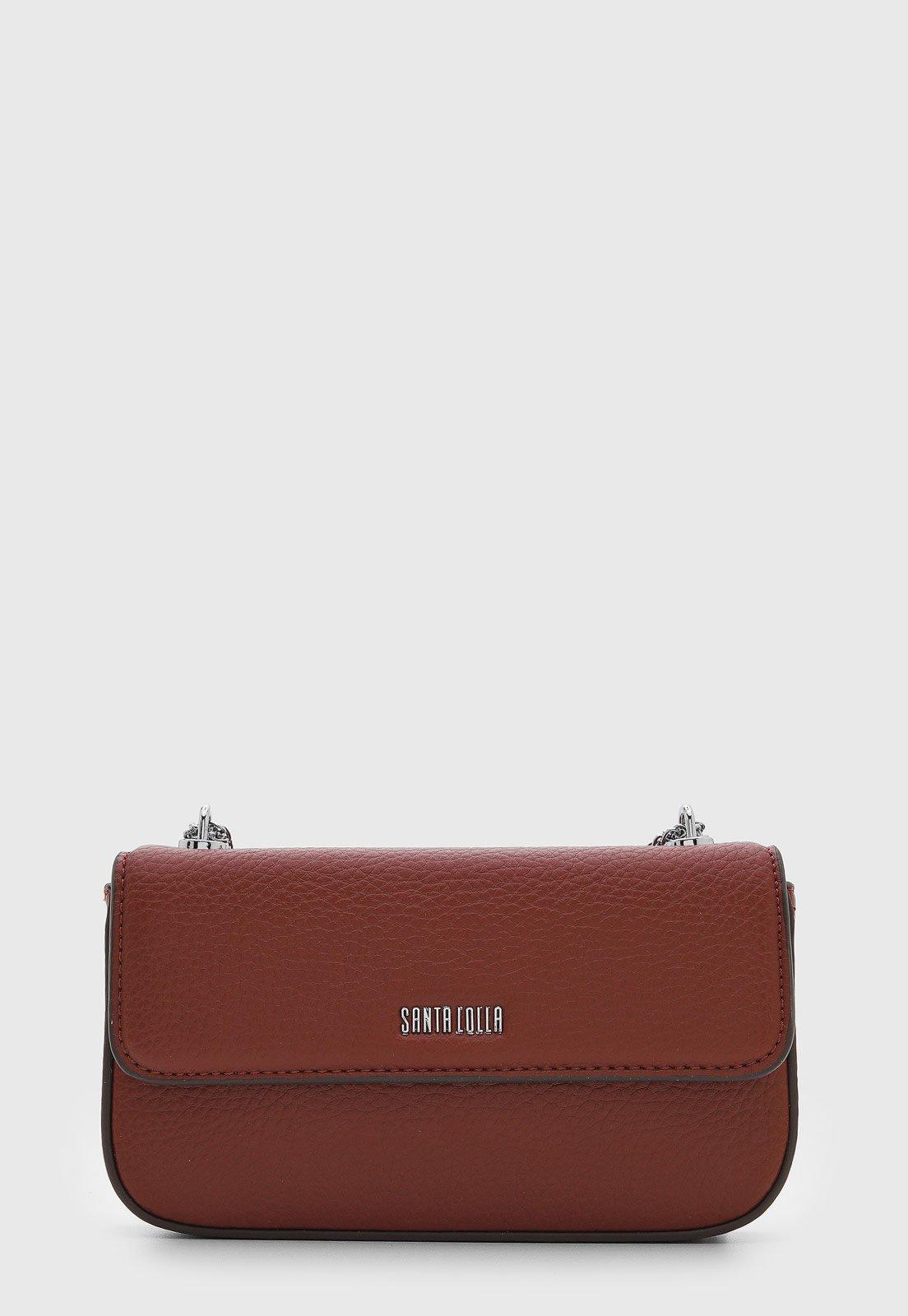 Bolsa Feminina Santa Lolla Alça Corrente Terracota