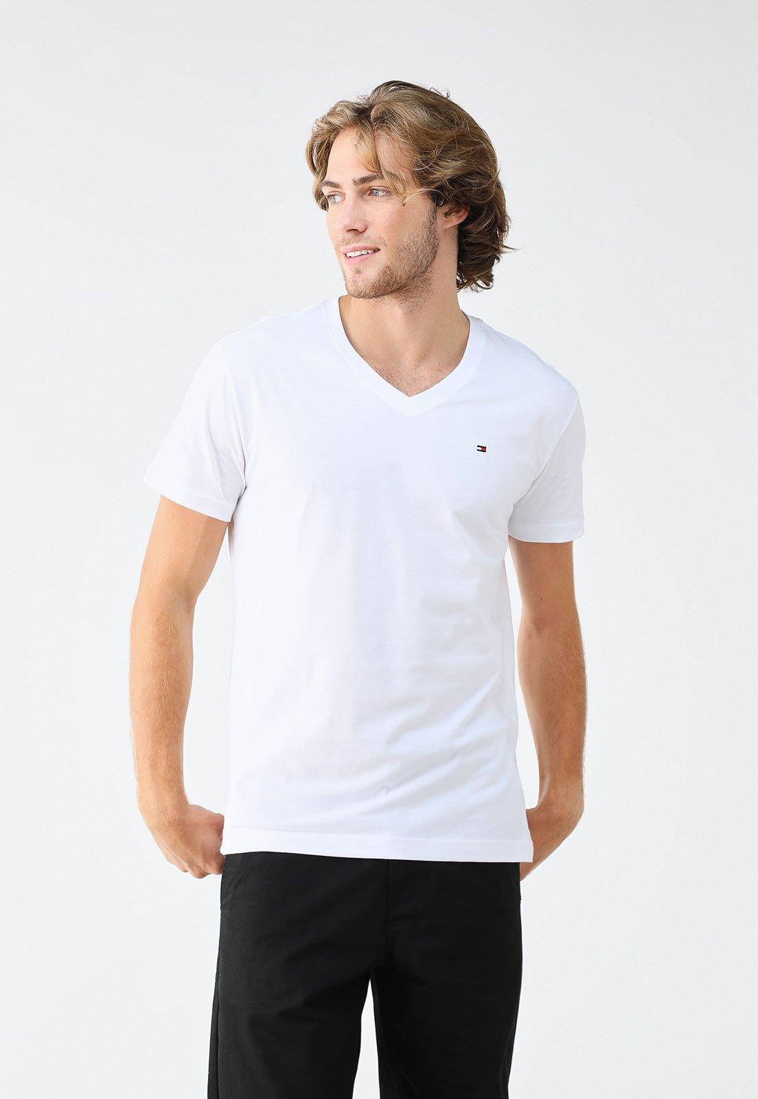 Camiseta Tommy Hilfiger Logo Branca