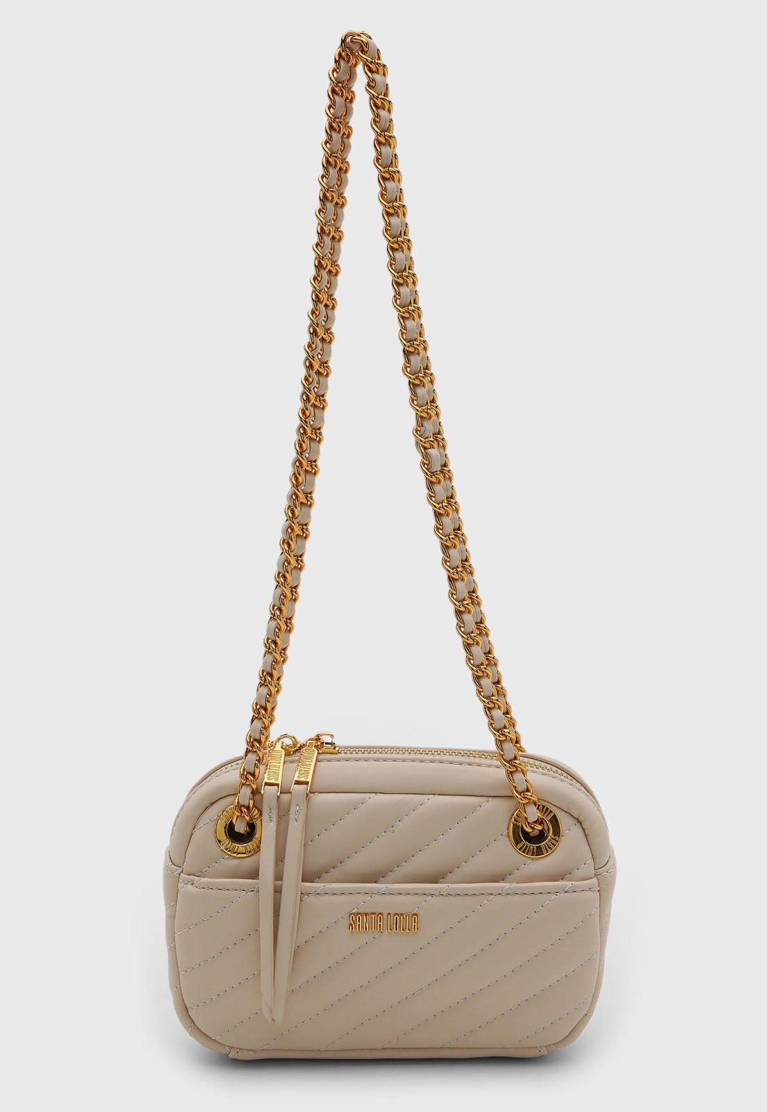 Bolsa Feminina Santa Lolla Matelassada Bege