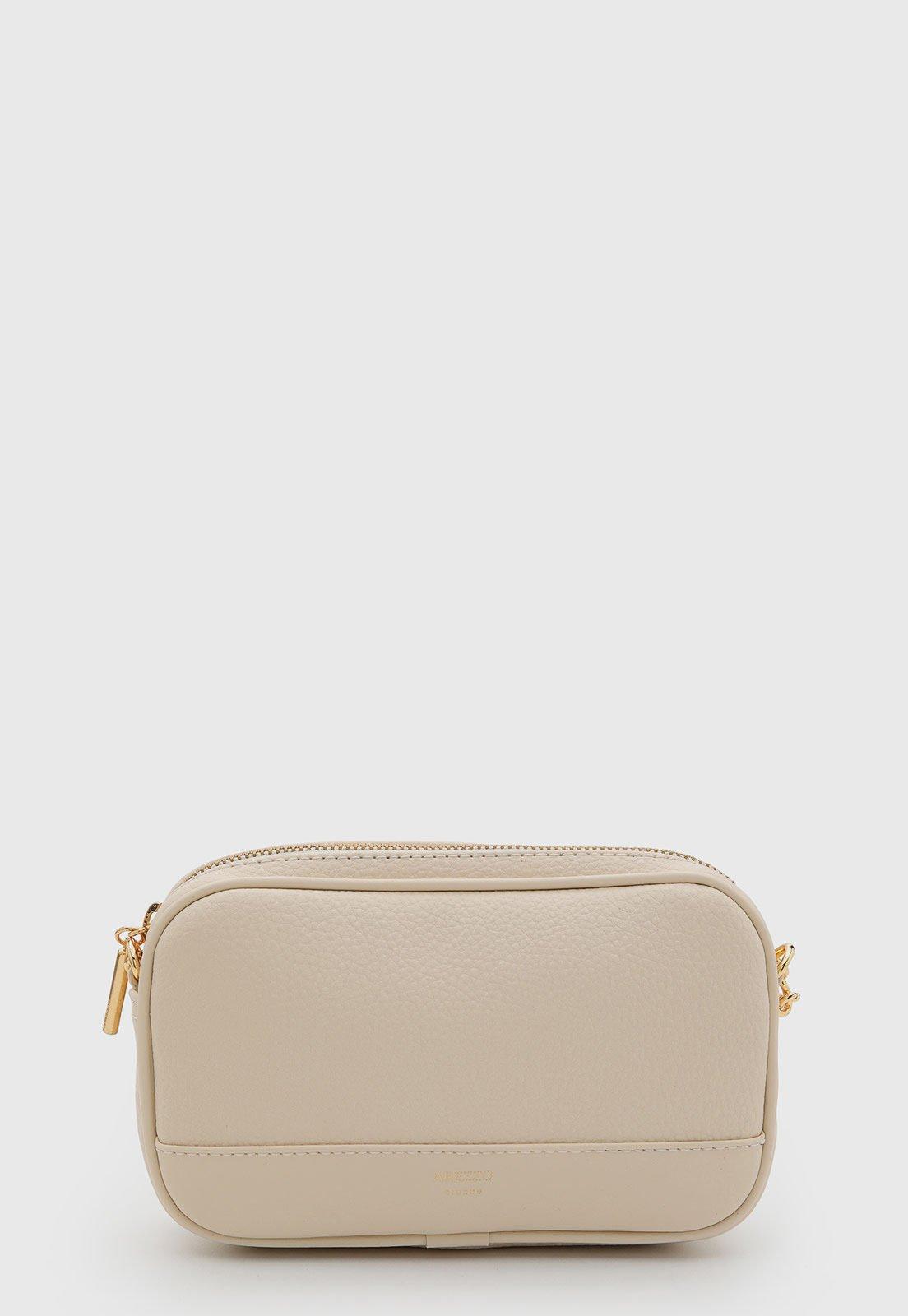 Bolsa Feminina Arezzo Alça de Corrente Bege