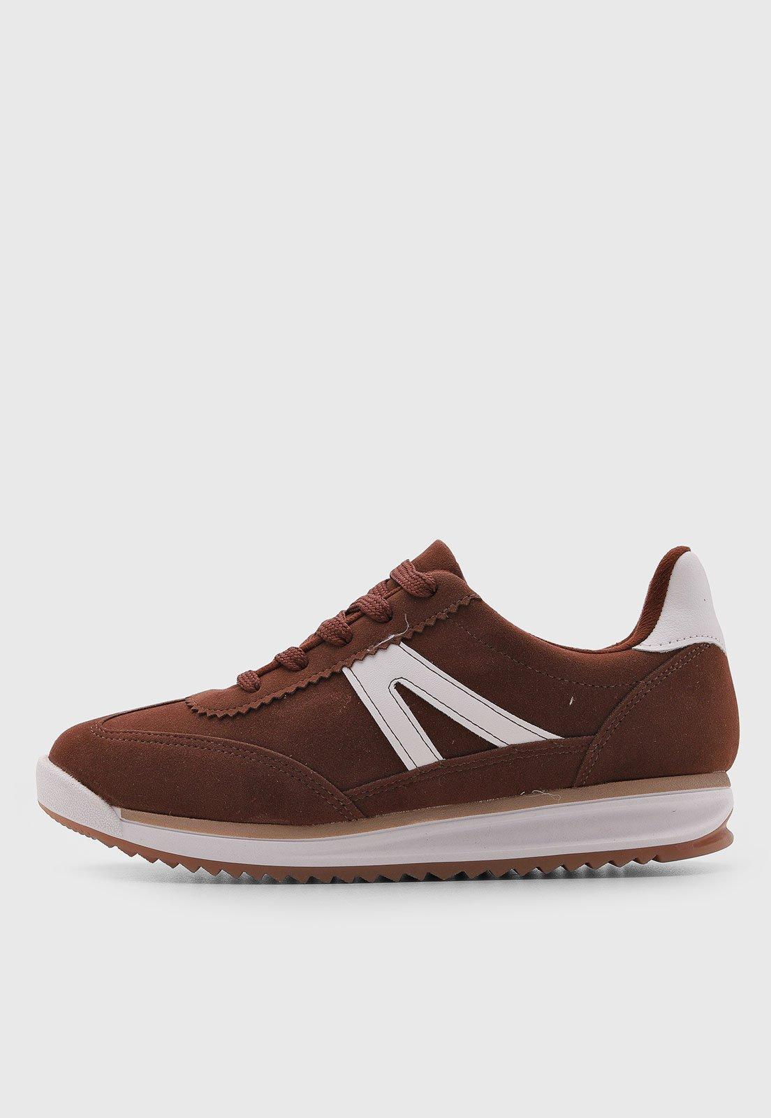 Tênis Feminino Vizzano Casual Camurça Marrom