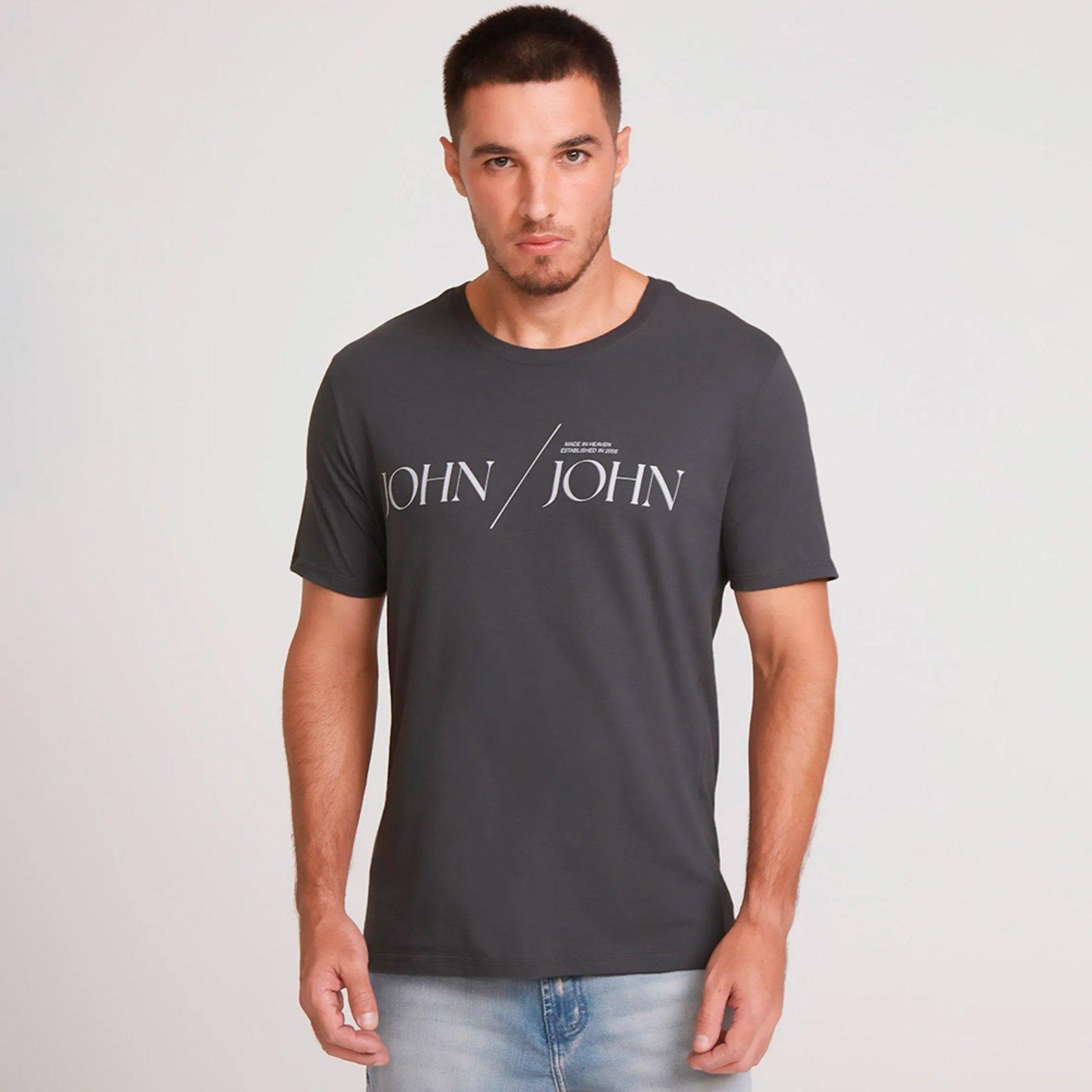 Camiseta John John Slim Classic In25 Cinza Masculino