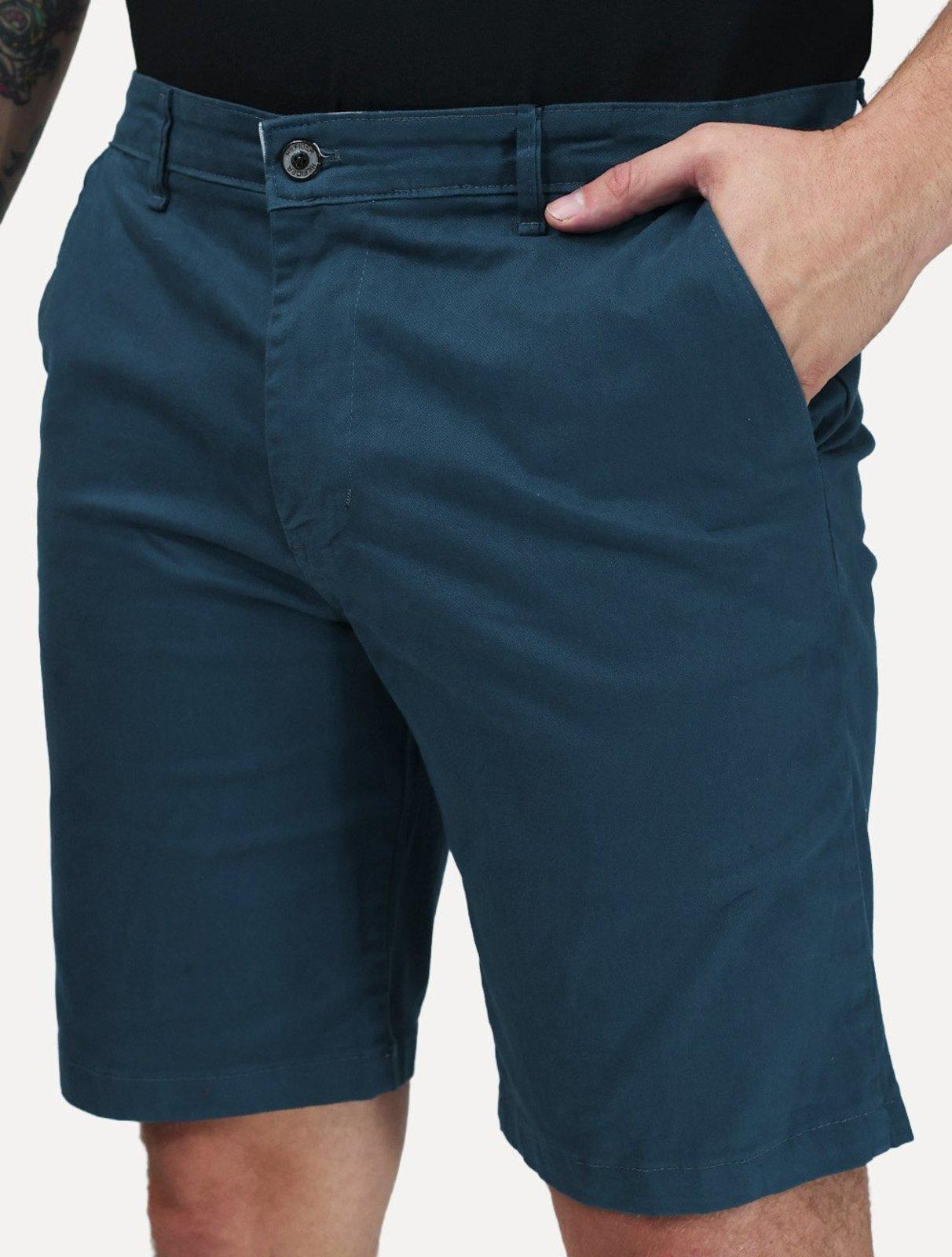 Bermuda Tommy Hilfiger Masculina de Sarja Stretch Azul Cobalto