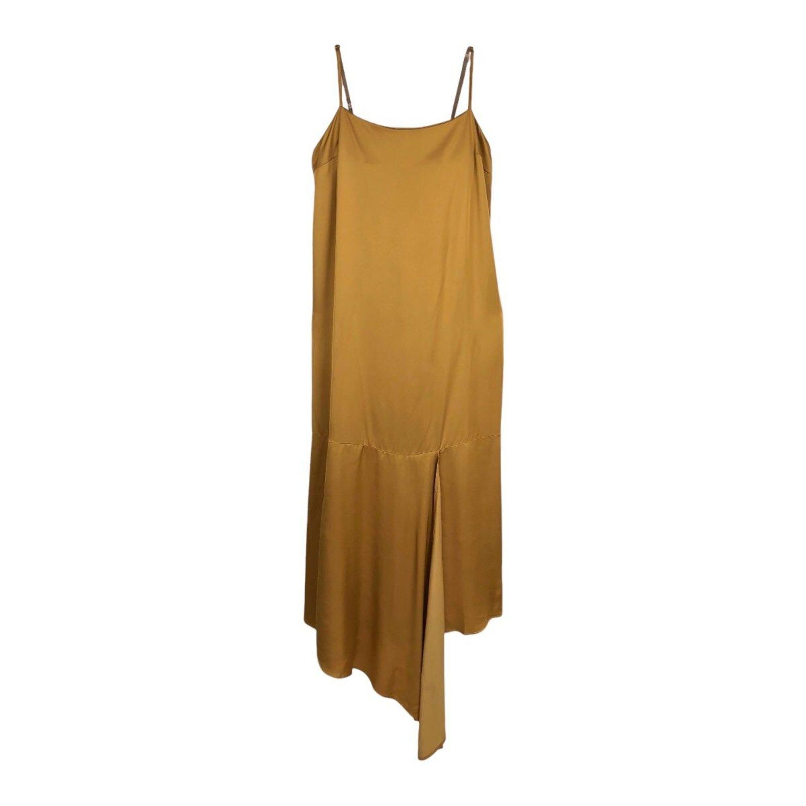 Vestido Midi Com Barra Assimétrica Colcci Marrom