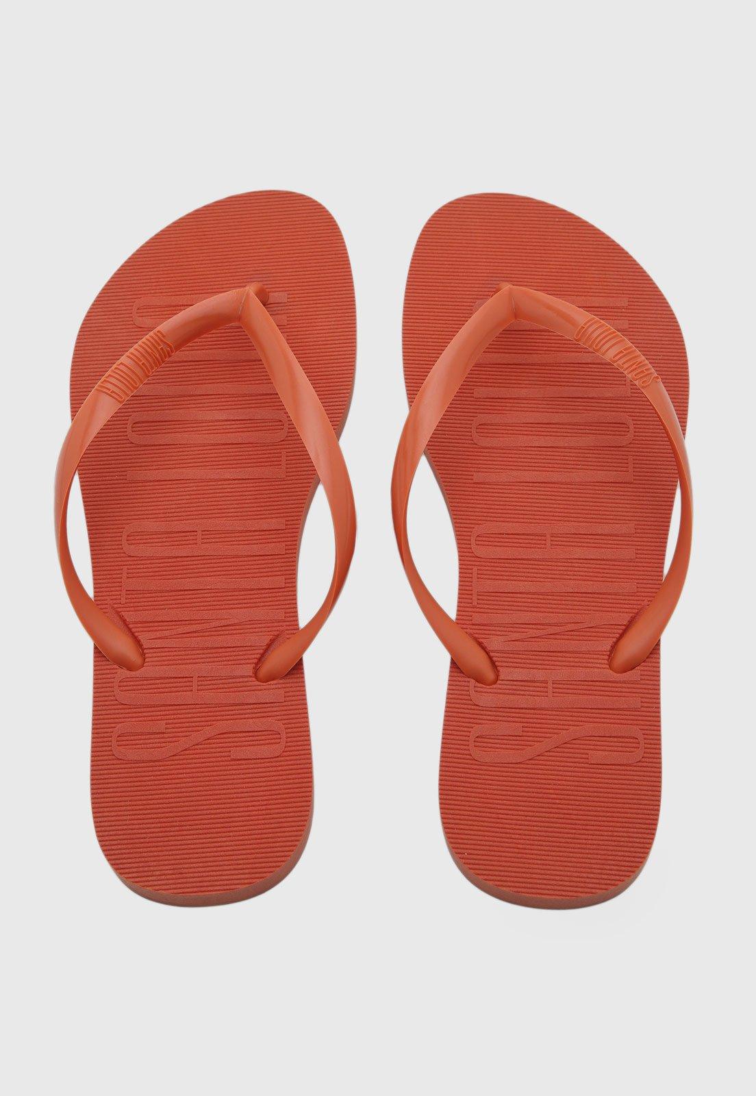 Chinelo Feminino Santa Lolla Tiras Laranja