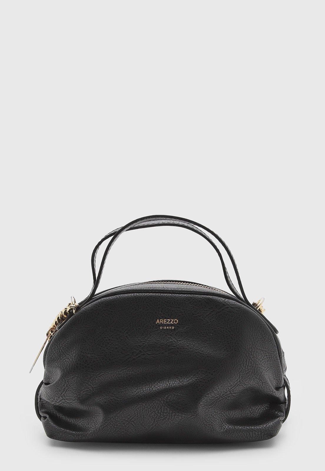 Bolsa Feminina Arezzo Arredondada Preta