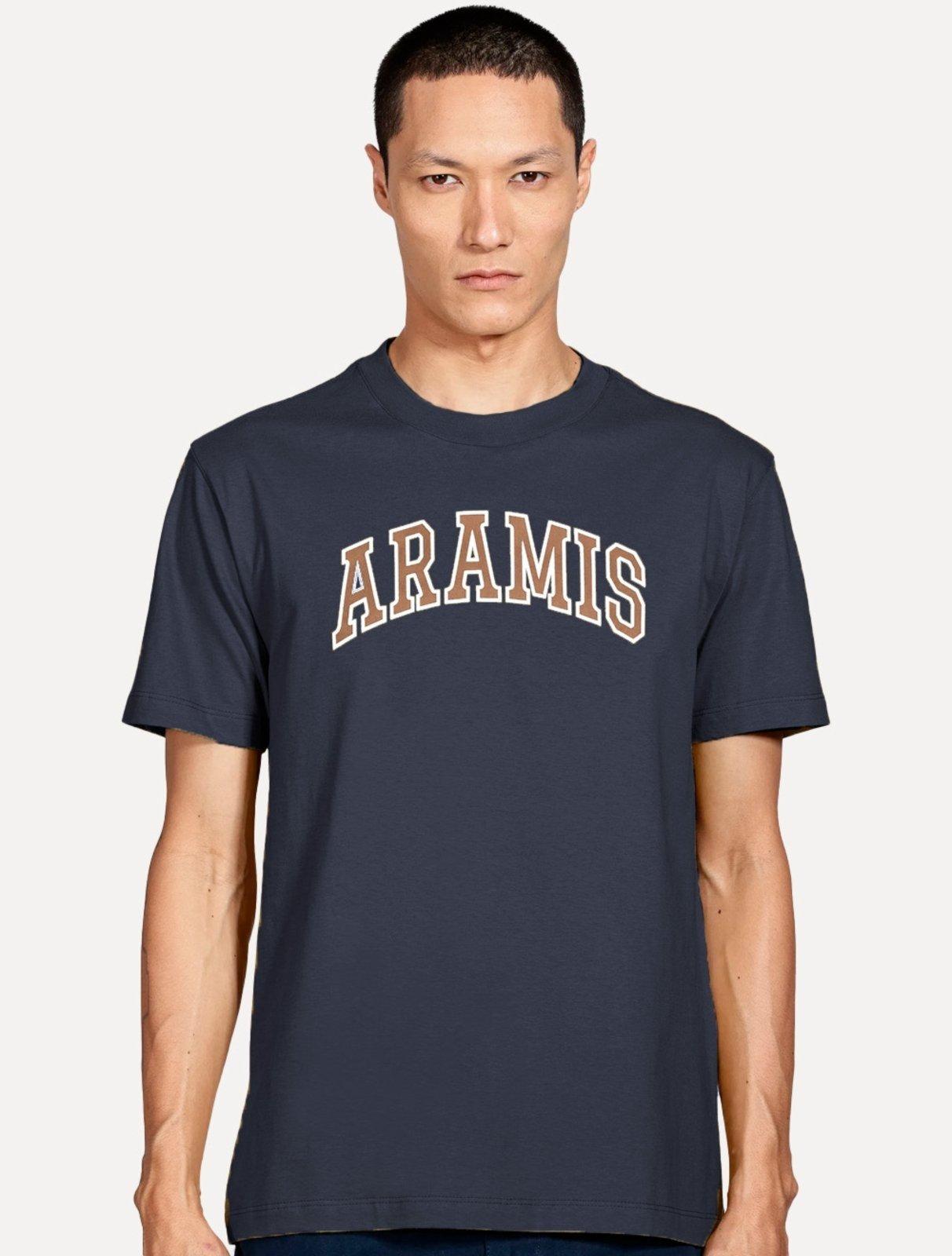 Camiseta Aramis Masculina Regular New College Azul Marinho