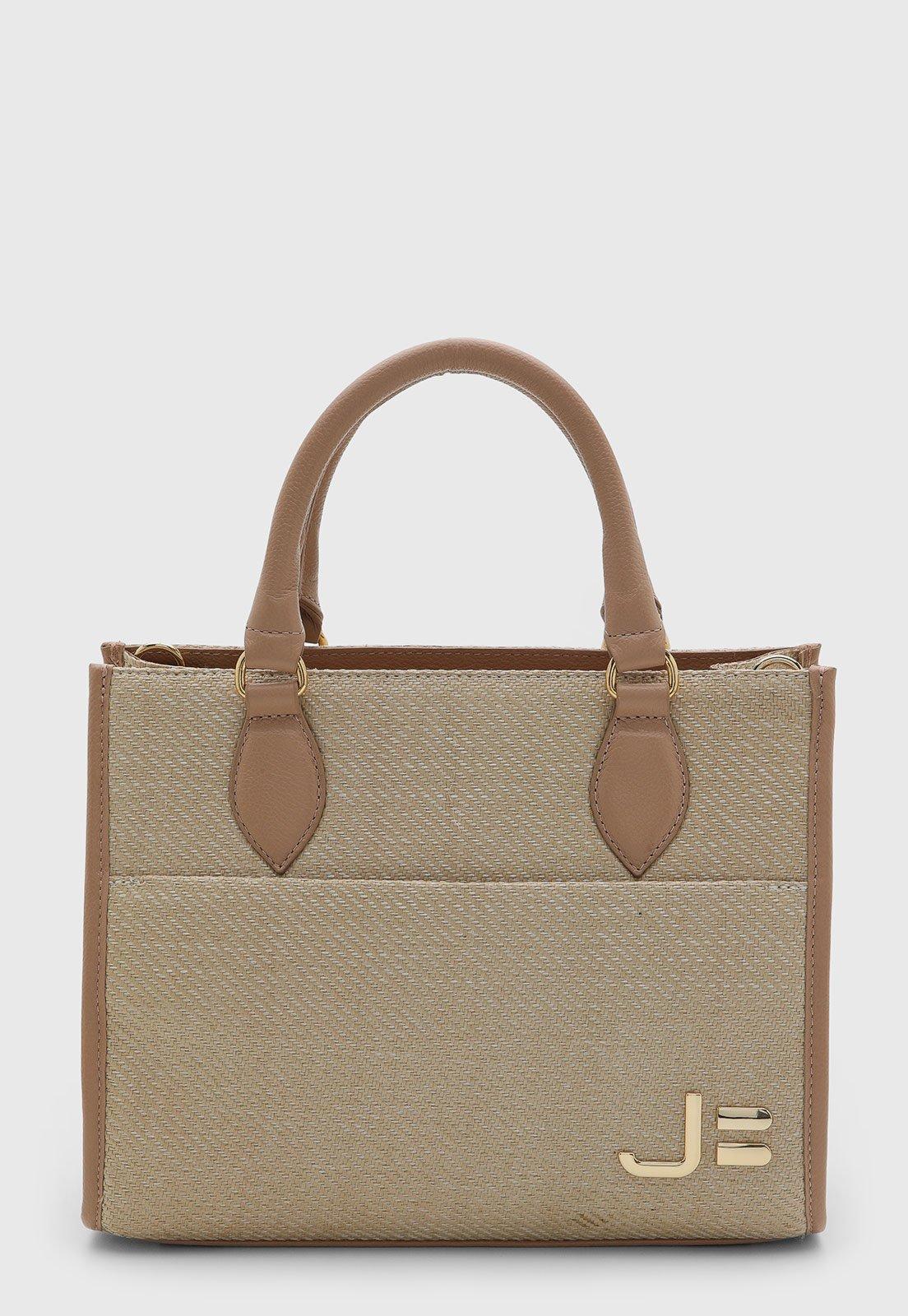Bolsa Grande Feminina Jorge Bischoff Estruturada Bege