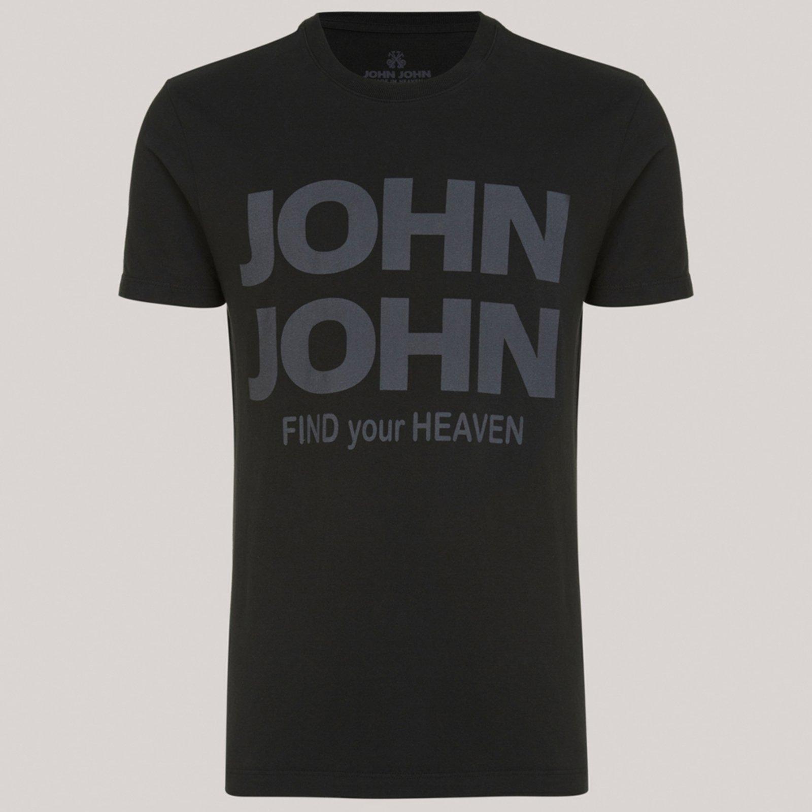 Camiseta John John Regular Find Pr26 Preto Masculino