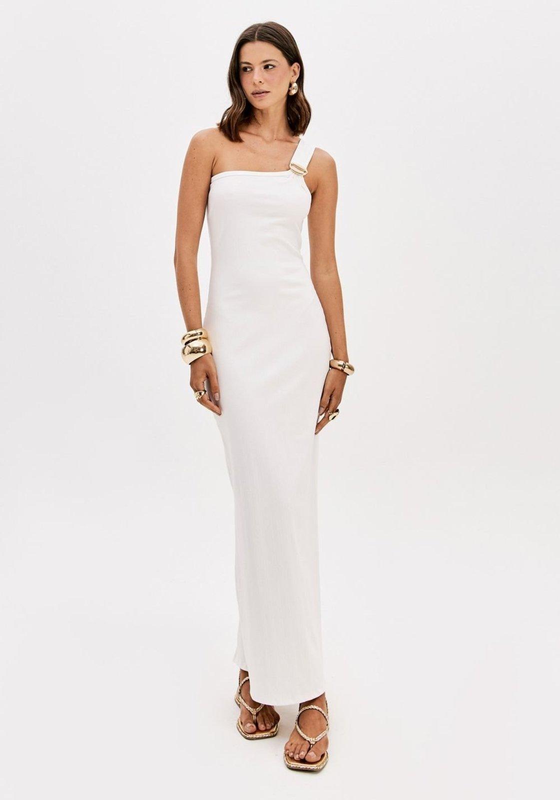Vestido Super Midi Ombro Único Lança Perfume