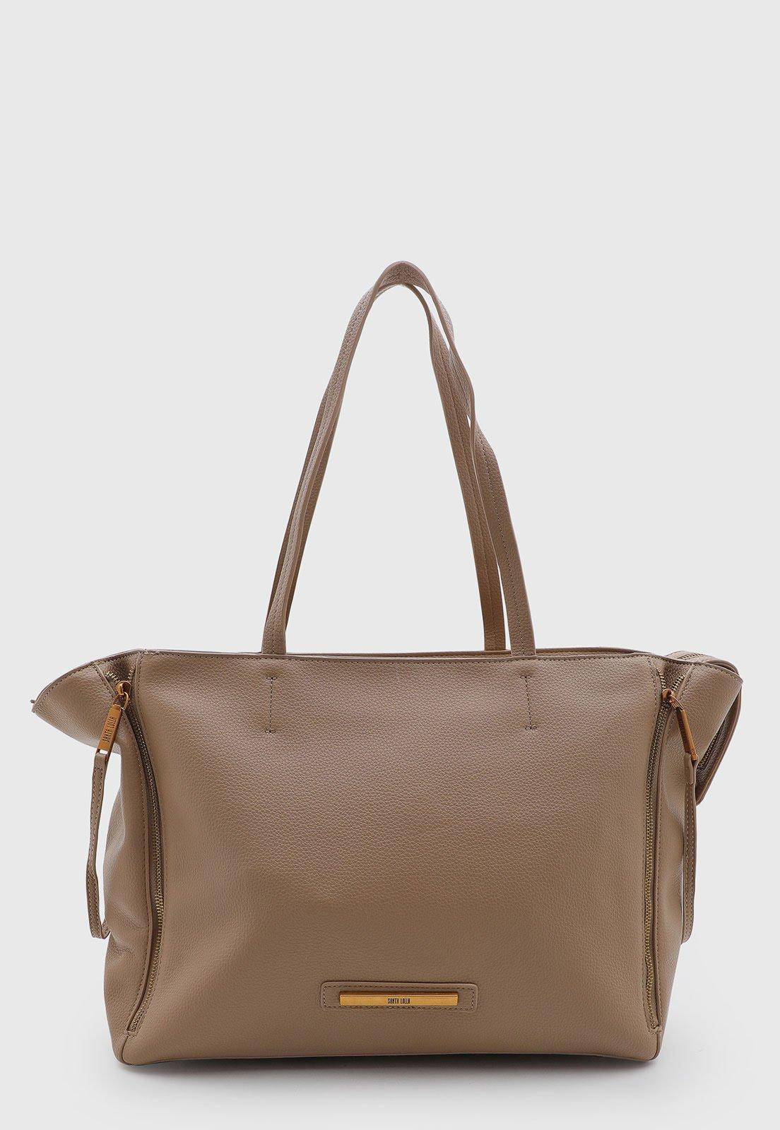 Bolsa Grande Santa Lolla Texturizada Marrom