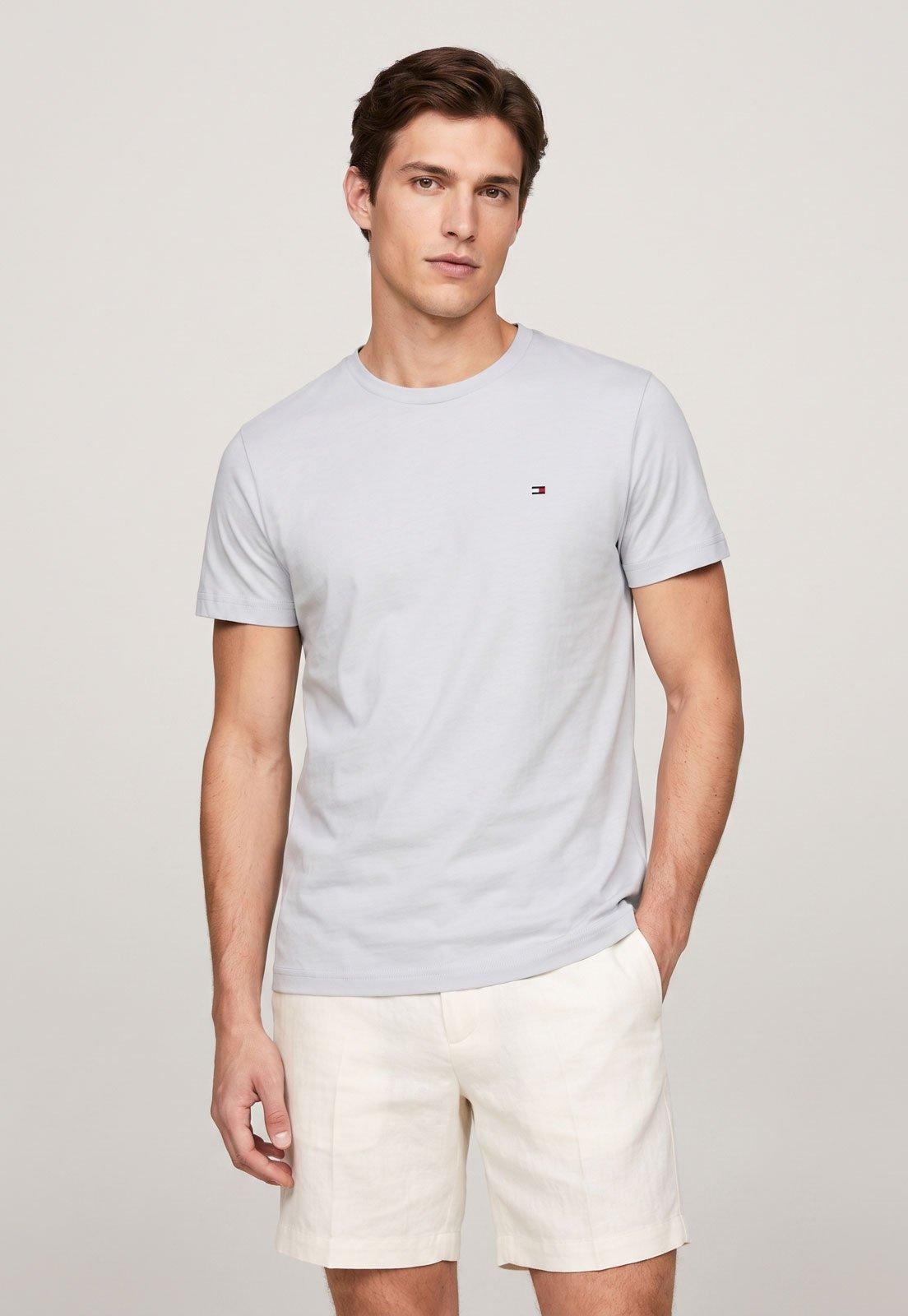 Camiseta Masculina Tommy Hilfiger ESS Seasonal Reg Fit Solid Azul