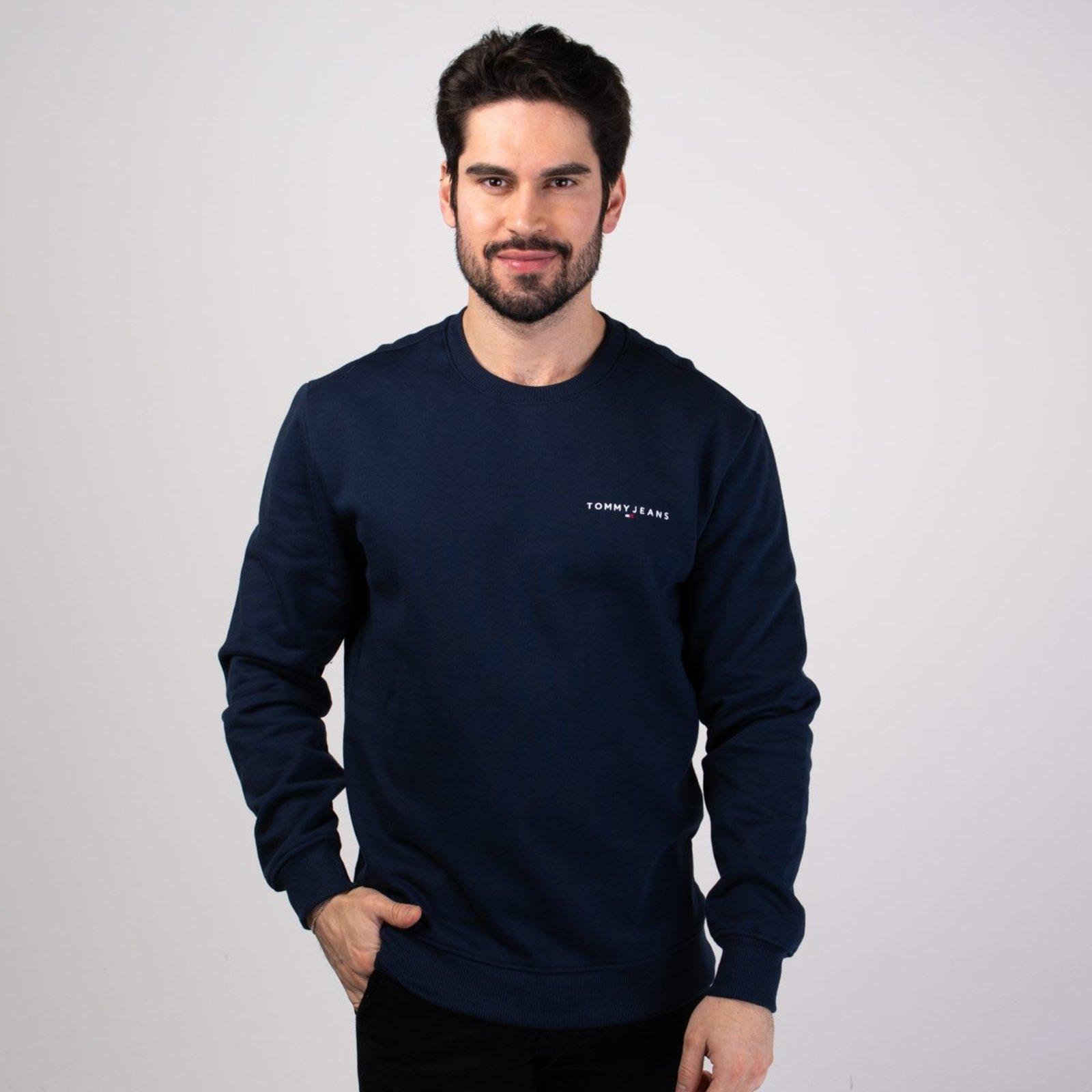 Moletom Tommy Jeans Script Azul Marinho