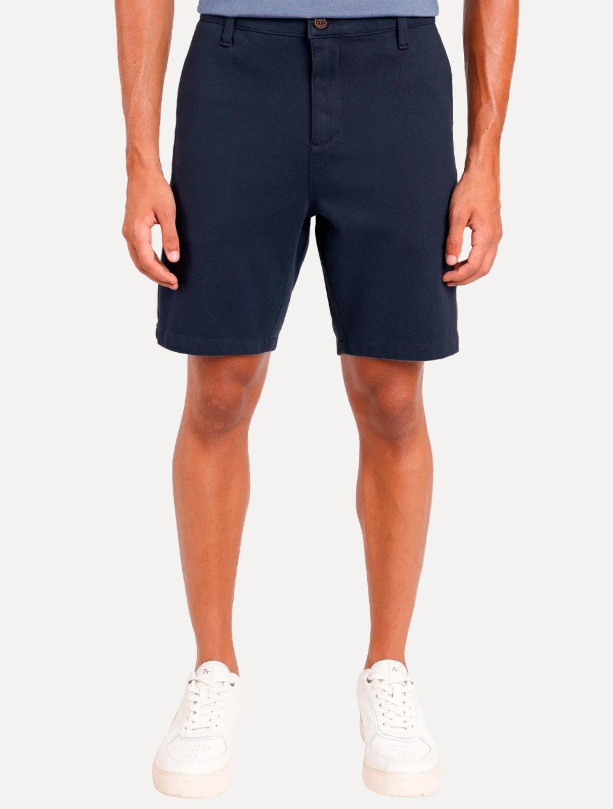 Bermuda Aramis Masculina Chino Cotton Sarja Azul Marinho