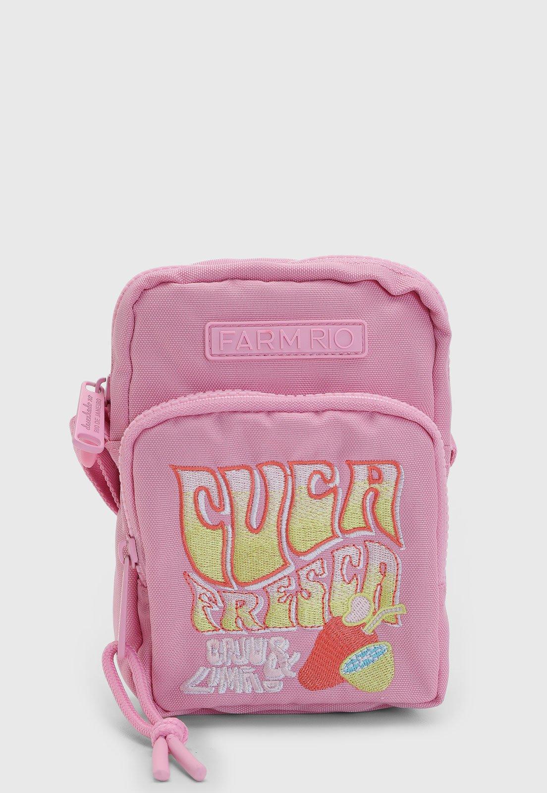 Bolsa Feminina Farm Da Gema Cuca Fresca Rosa