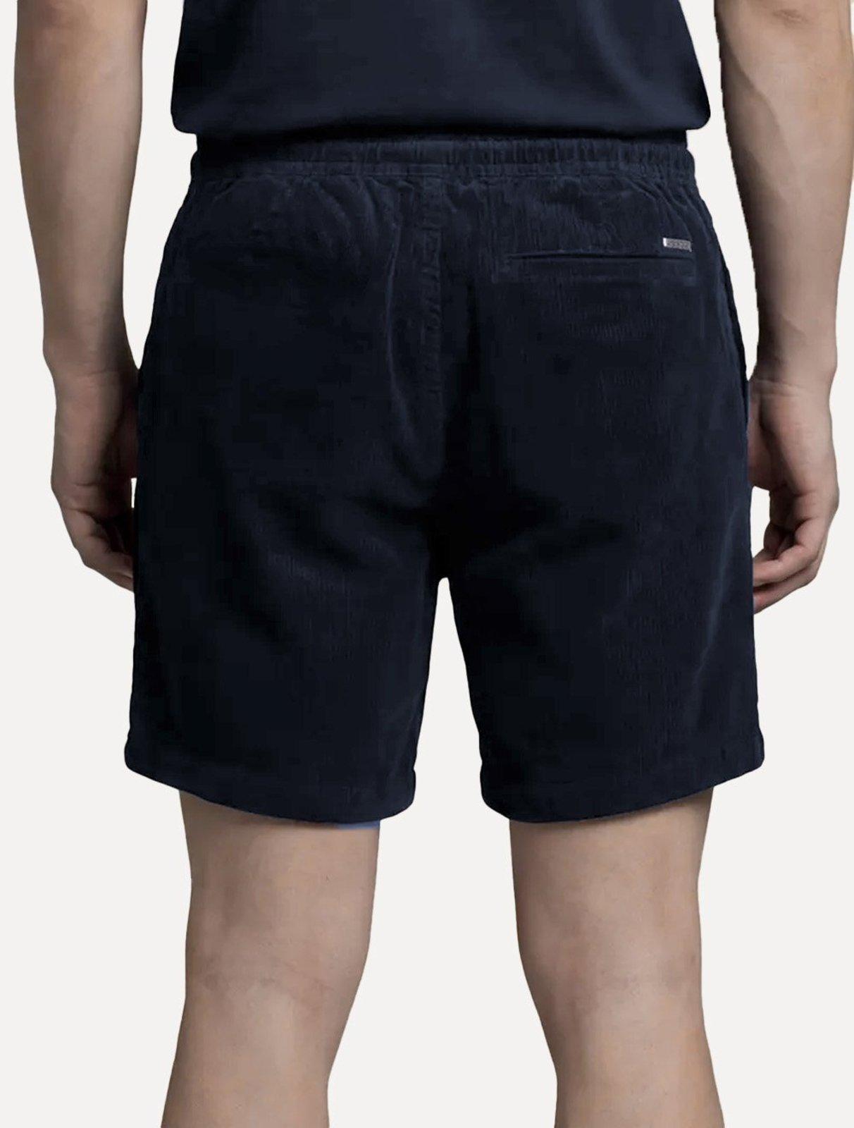 Bermuda Reserva Masculina Elástico Cotelê Azul Marinho