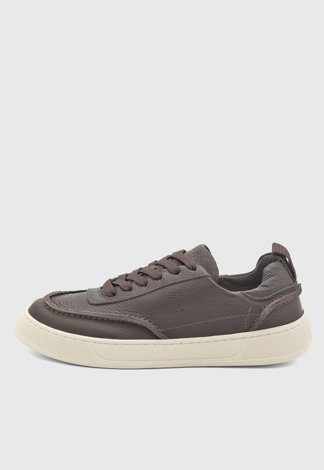Tênis Masculino Reserva Casual Couro Marrom