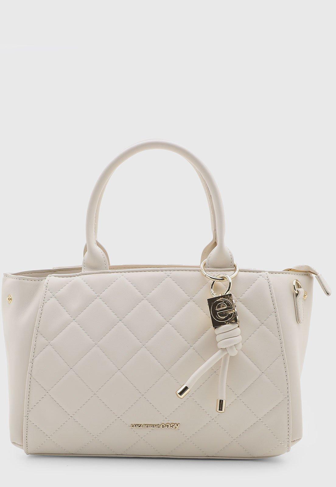 Bolsa Feminina Lança Perfume Matelassê Off-white