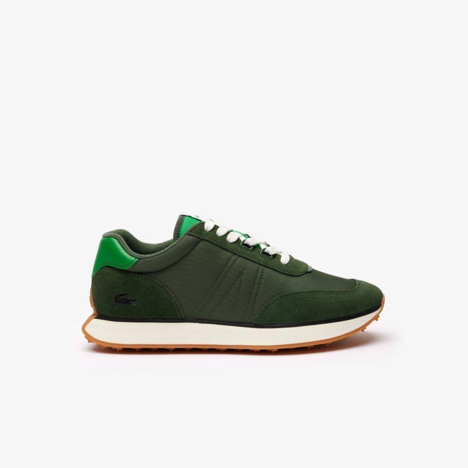 Tênis Lacoste Lacoste masculinas de couro e tecido L-Spin Verde