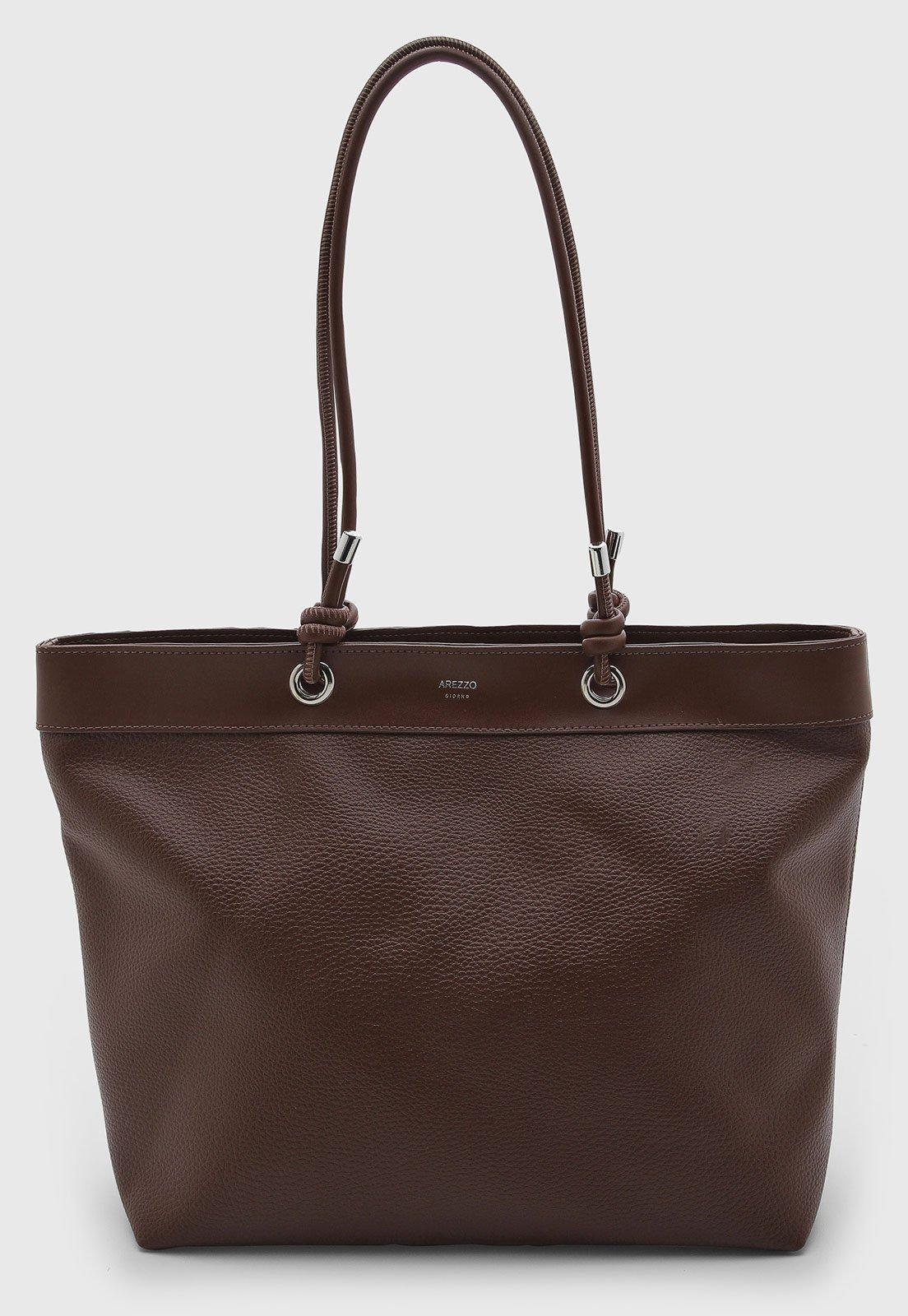 Bolsa Feminina Arezzo Grande Texturizada Marrom