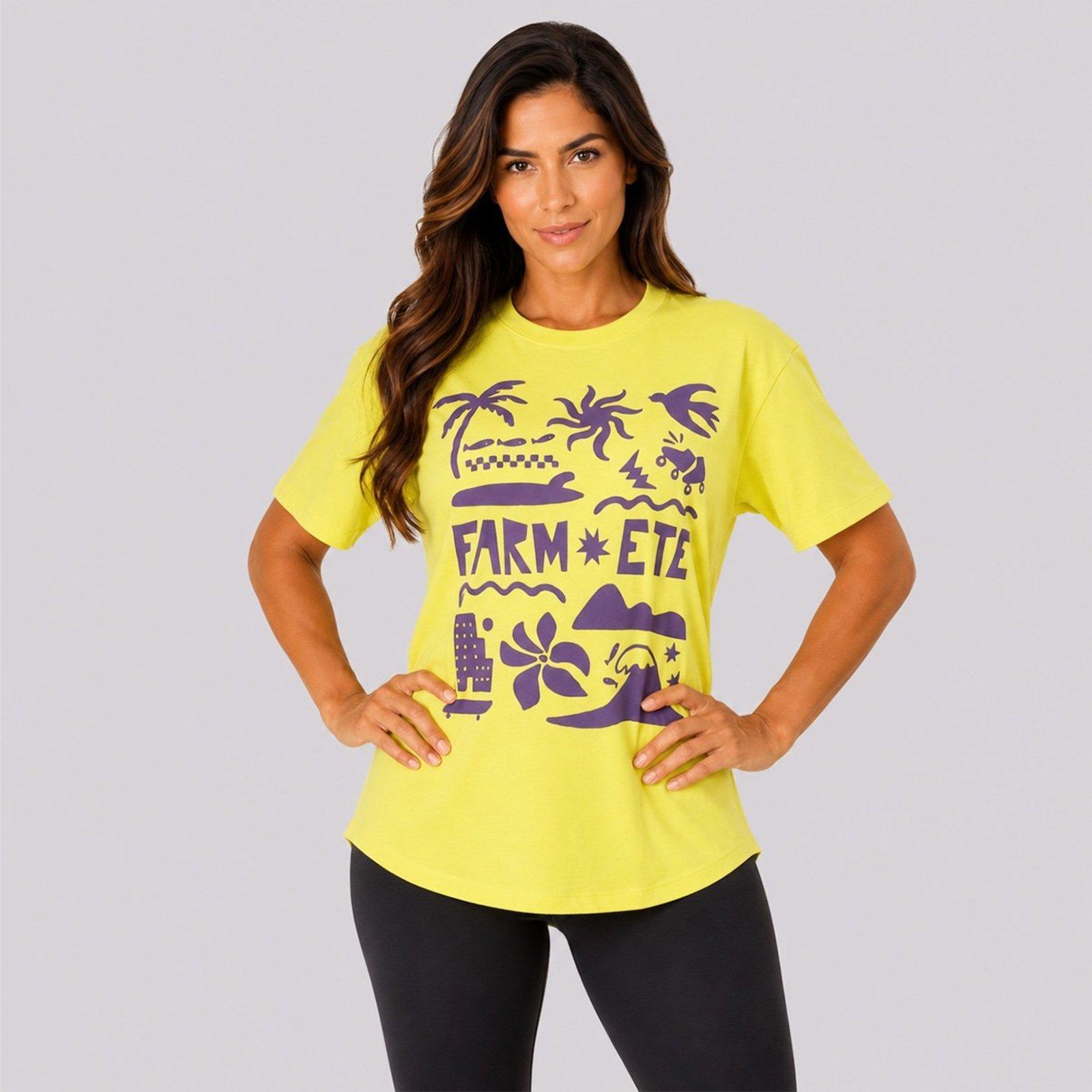 Camiseta Farm Ipanema ETC Eterno Feminina Amarela
