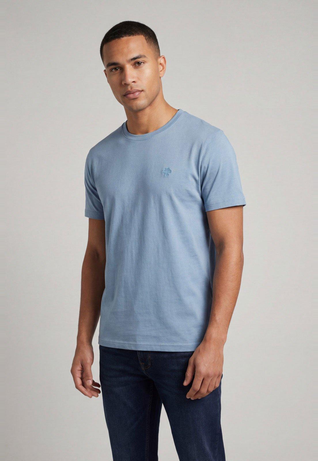 Camiseta Masculina John John Logo Azul