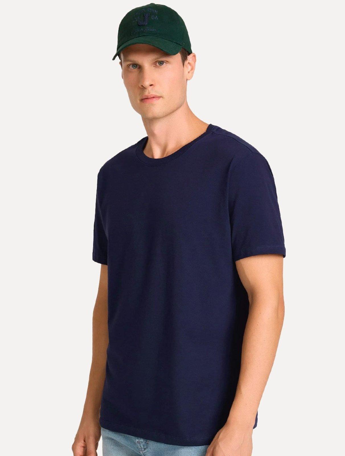 Camiseta John John Masculina Regular Fit Basic Lisa Azul Marinho
