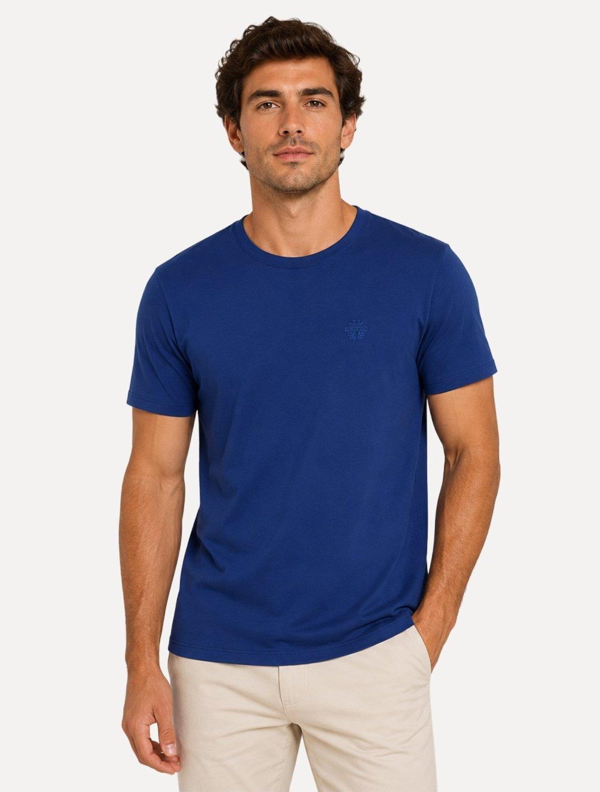 Camiseta John John Masculina Regular Fit Light Transfer Azul Escuro