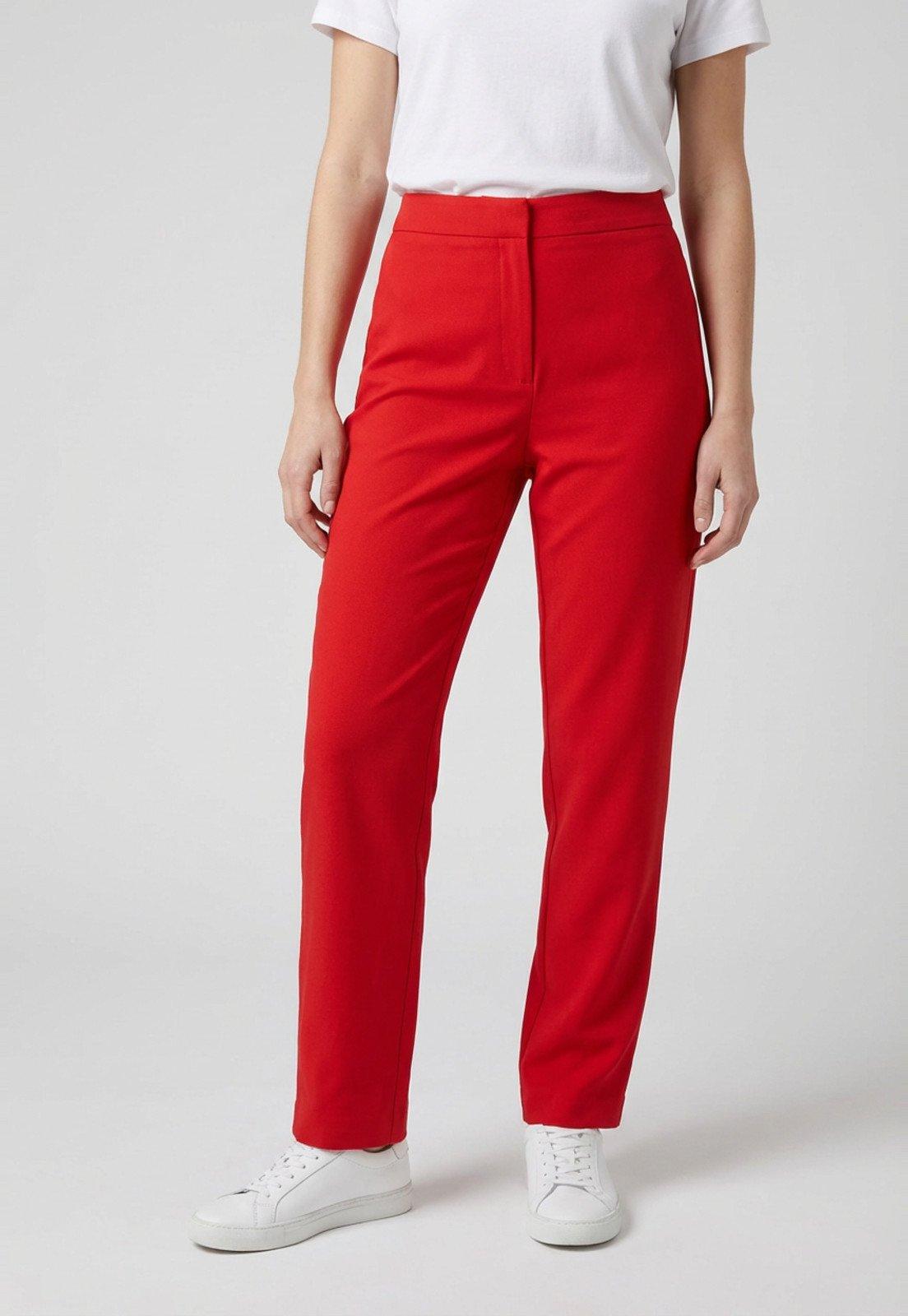 Calça Feminina Colcci Linho Reta Vermelha