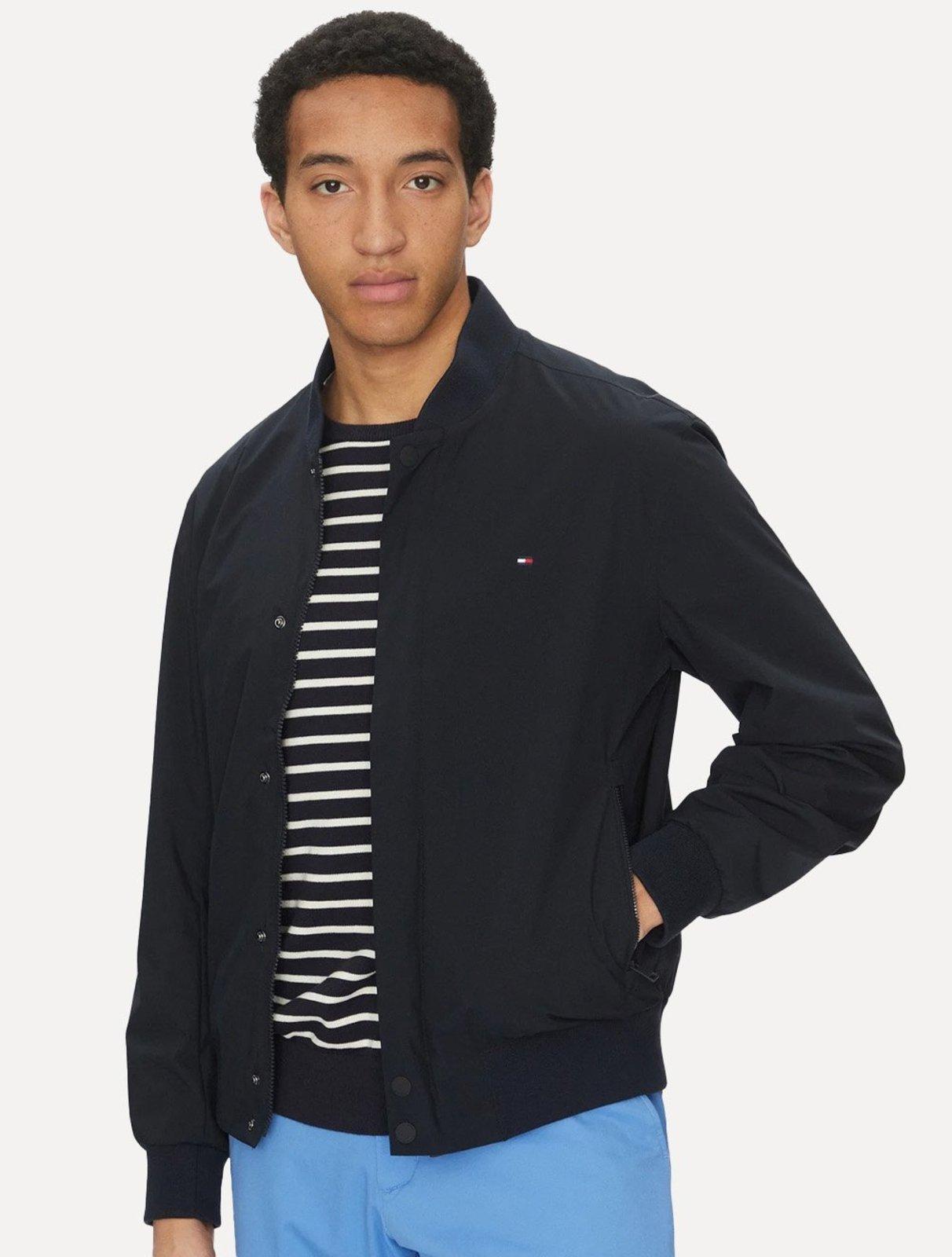 Jaqueta Tommy Hilfiger Masculina Tech Lightweight Bomber Azul Marinho